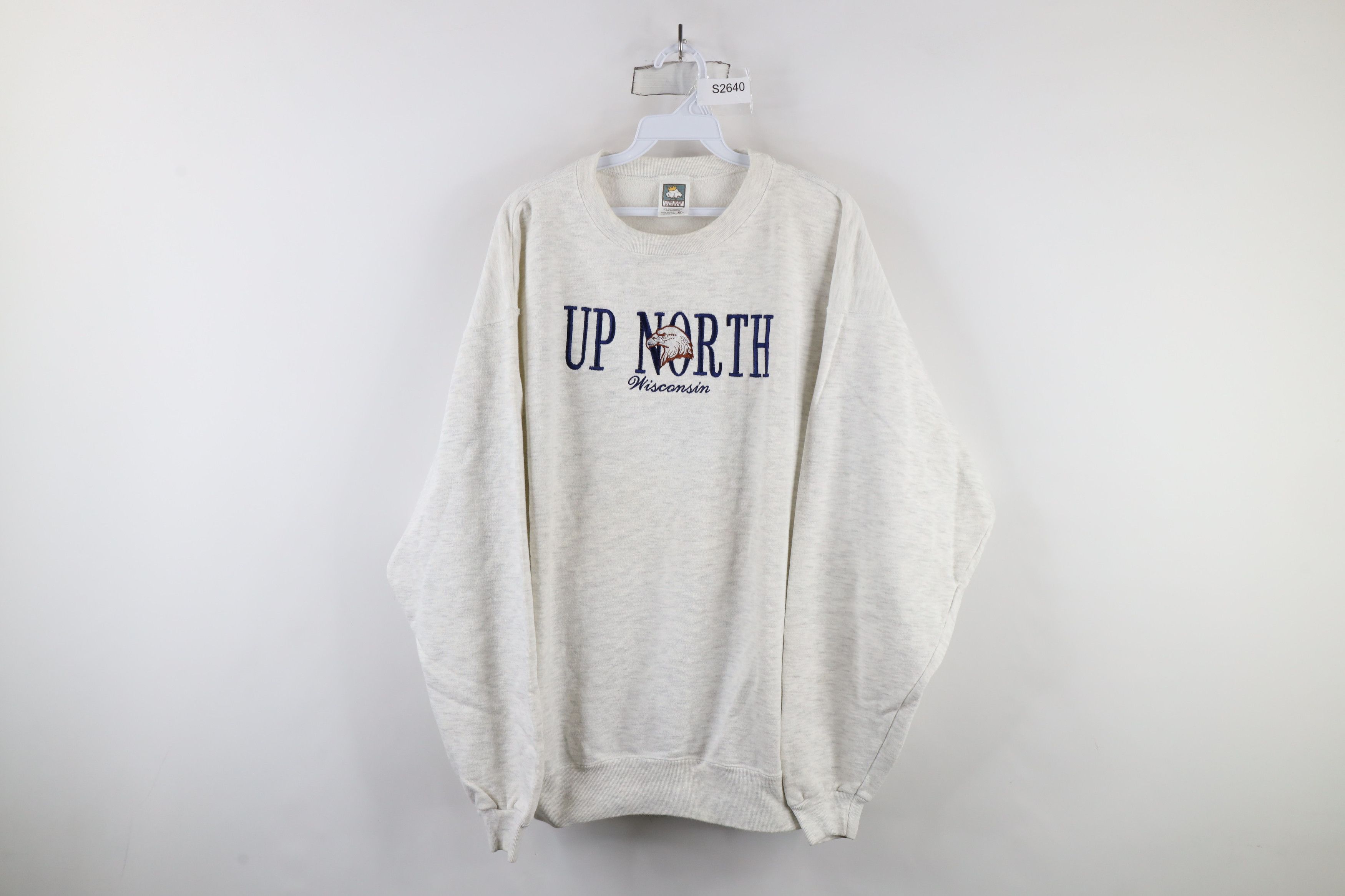 Vintage Vintage 90s Streetwear North Wisconsin Heavy Sweatshirt USA Size US XL / EU 56 / 4 - 1 Thumbnail