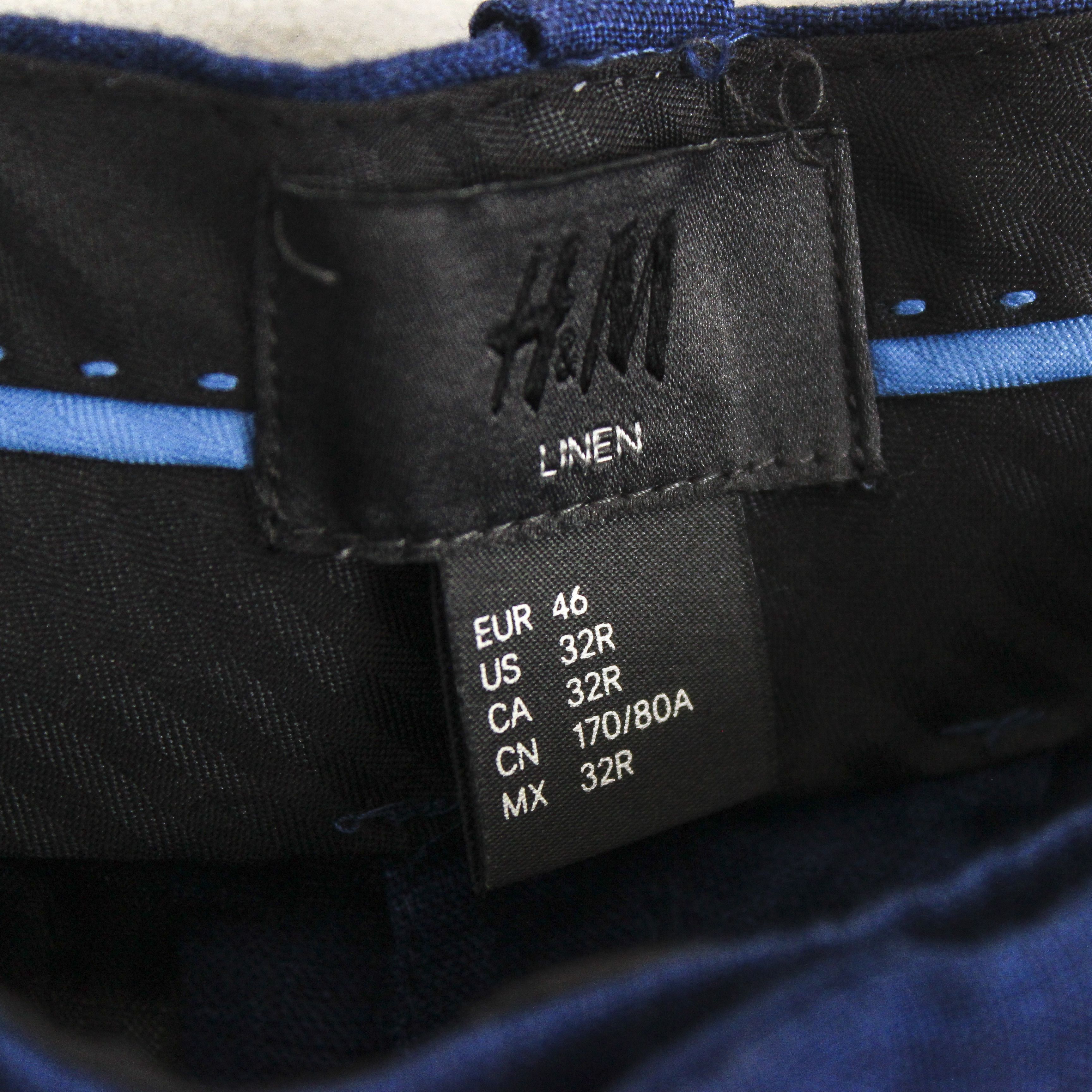 H&M Linen Mens W32 L32 Slim Fit Straight Pants Trousers Bottoms Size US 32 / EU 48 - 5 Thumbnail