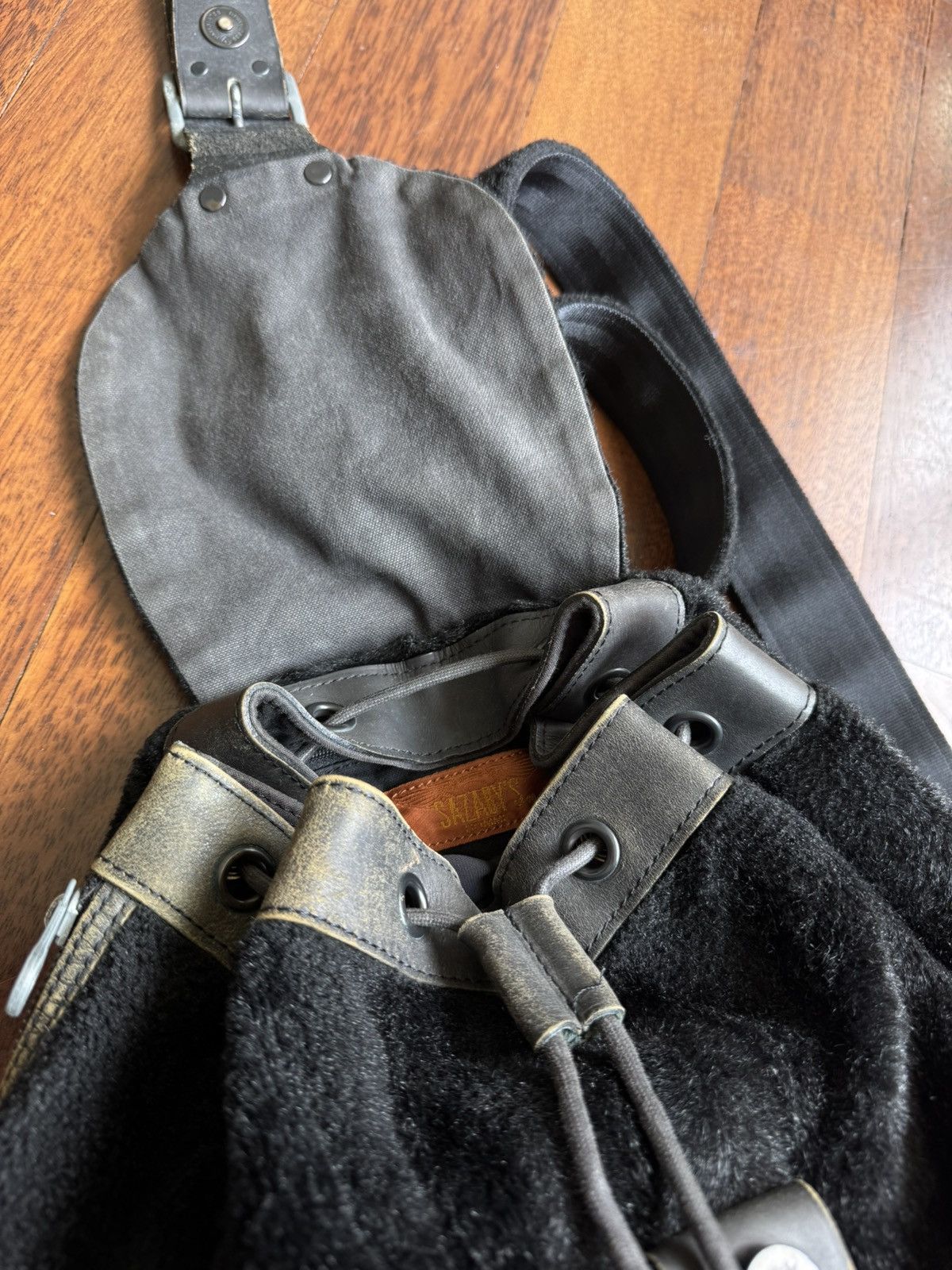 Japanese Brand SAZABY'S HOMME FUR DRAWSTRING BAGPACK Size ONE SIZE - 6 Thumbnail