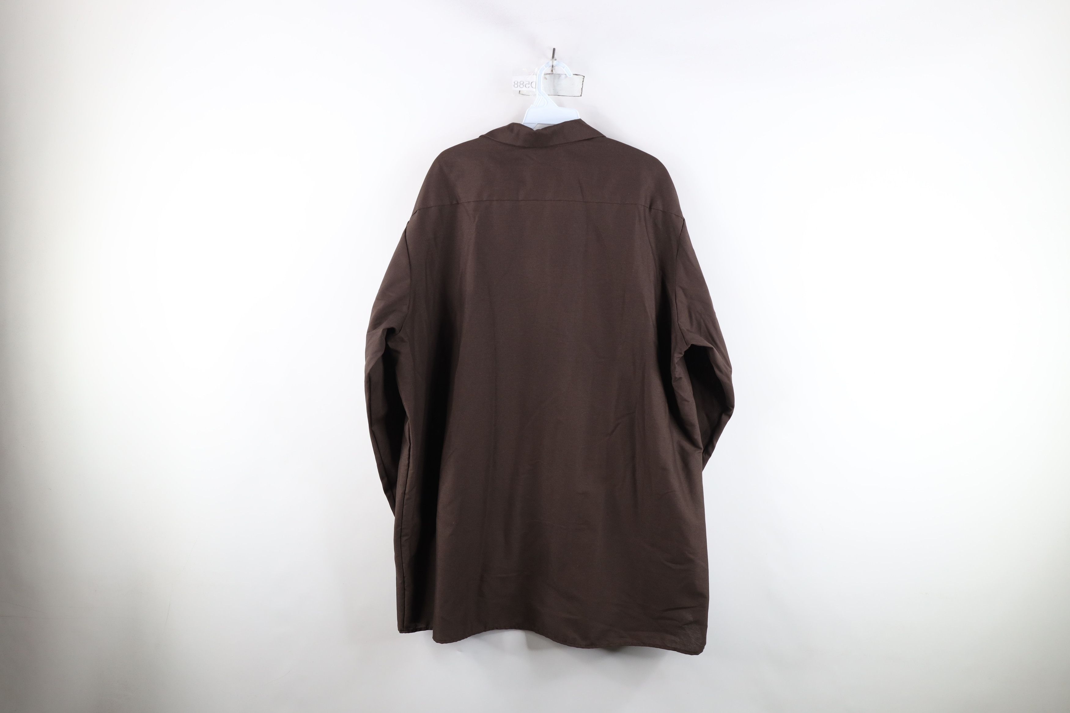Vintage Vintage 90s Streetwear Workwear Mechanic Button Shirt Brown Size US XXL / EU 58 / 5 - 8 Thumbnail
