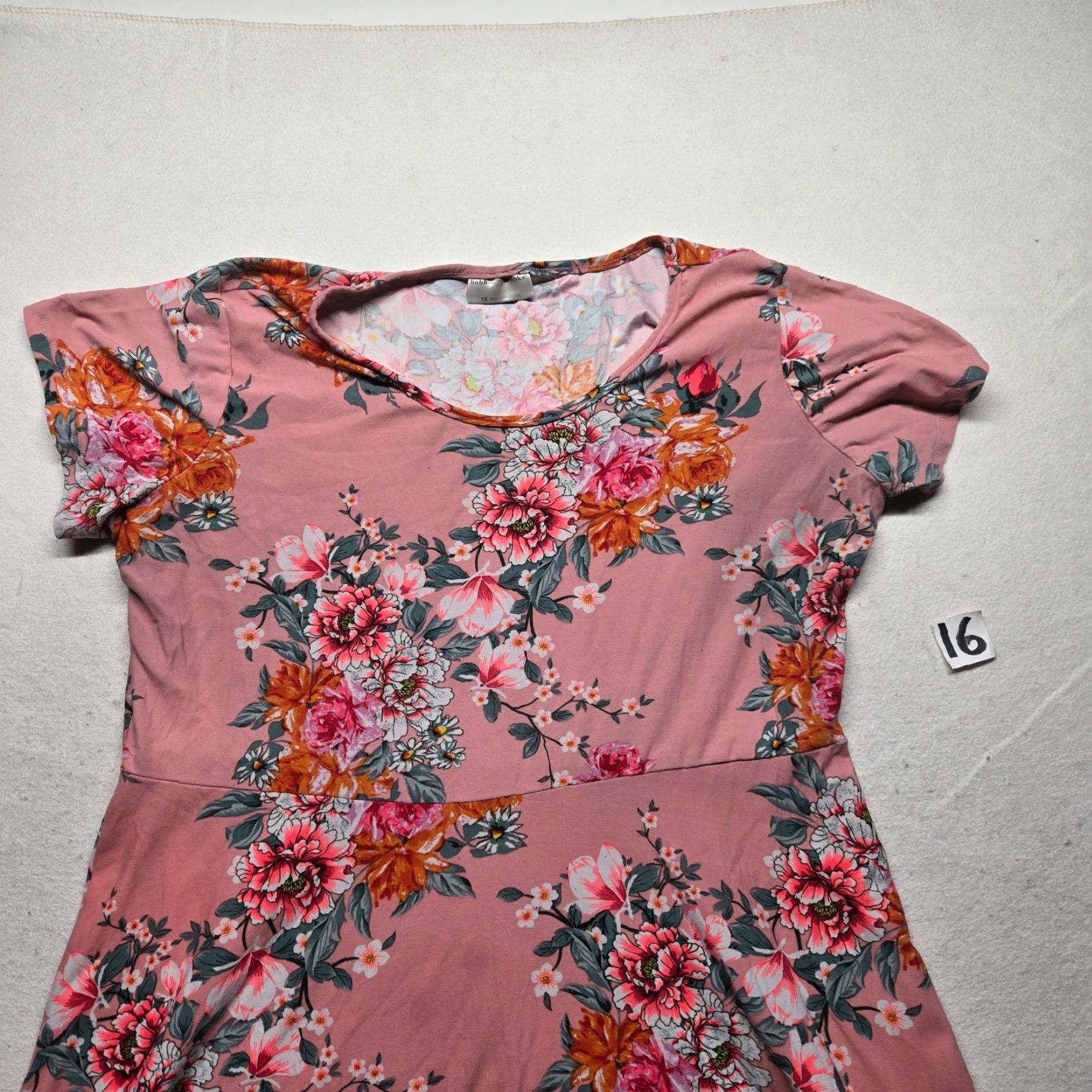 Vintage VINTAGE Bobbie Brooks Shirt (Shirt) Plus 1X Floral Pullover Tunic Women's Black Floral 1X Women Size XL / US 12-14 / IT 48-50 - 2 Thumbnail