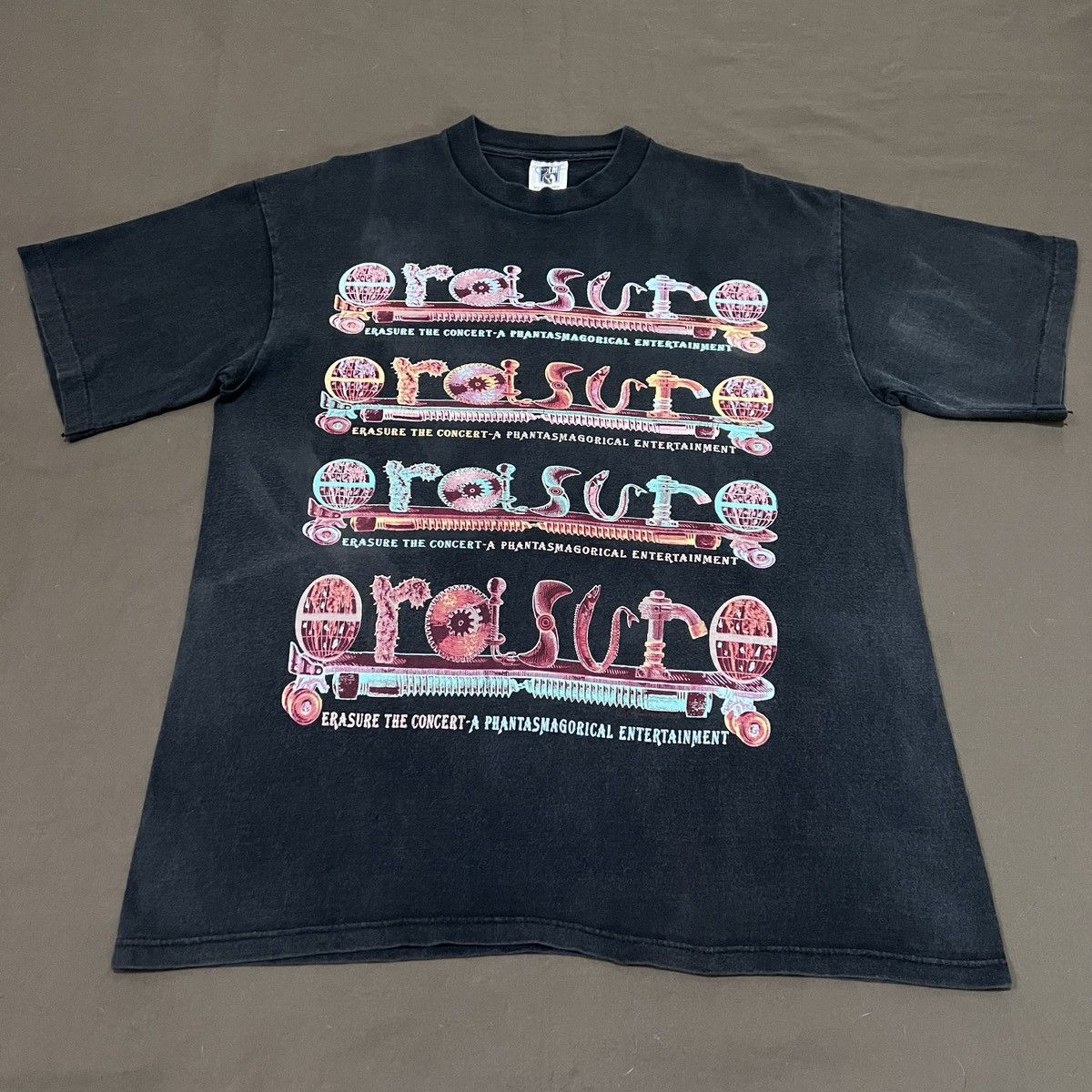 Band Tees × Vintage Vintage 90s Erasure Pop duo Promo Tee Faded Electropop Size US L / EU 52-54 / 3 - 1 Thumbnail
