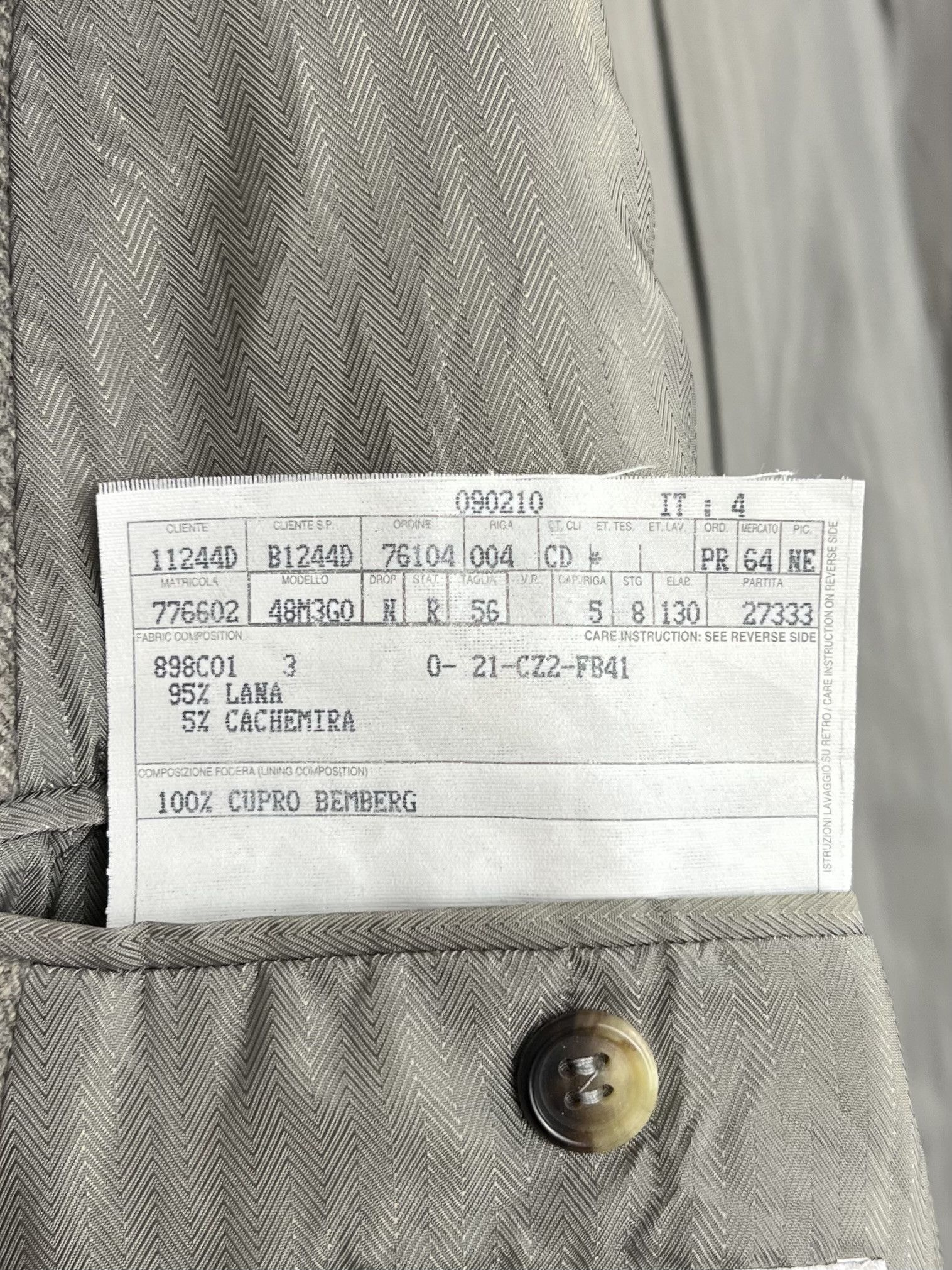Christian Dior Monsieur CHRISTIAN DIOR Coat Jacket Wool Cashmere Vintage Gray Men's Size US XL / EU 56 / 4 - 4 Thumbnail