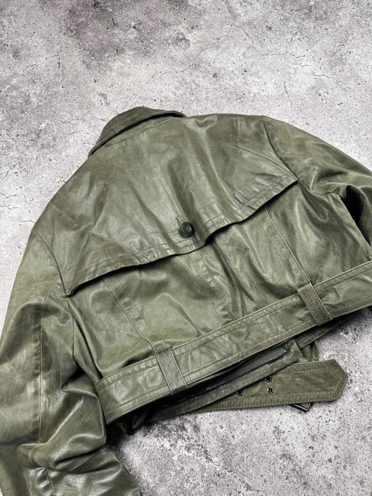 Japanese Brand AVANT GARDE CROPPED REAL LEATHER JACKET RICK OWENS STYLE Size M / US 6-8 / IT 42-44 - 11 Thumbnail