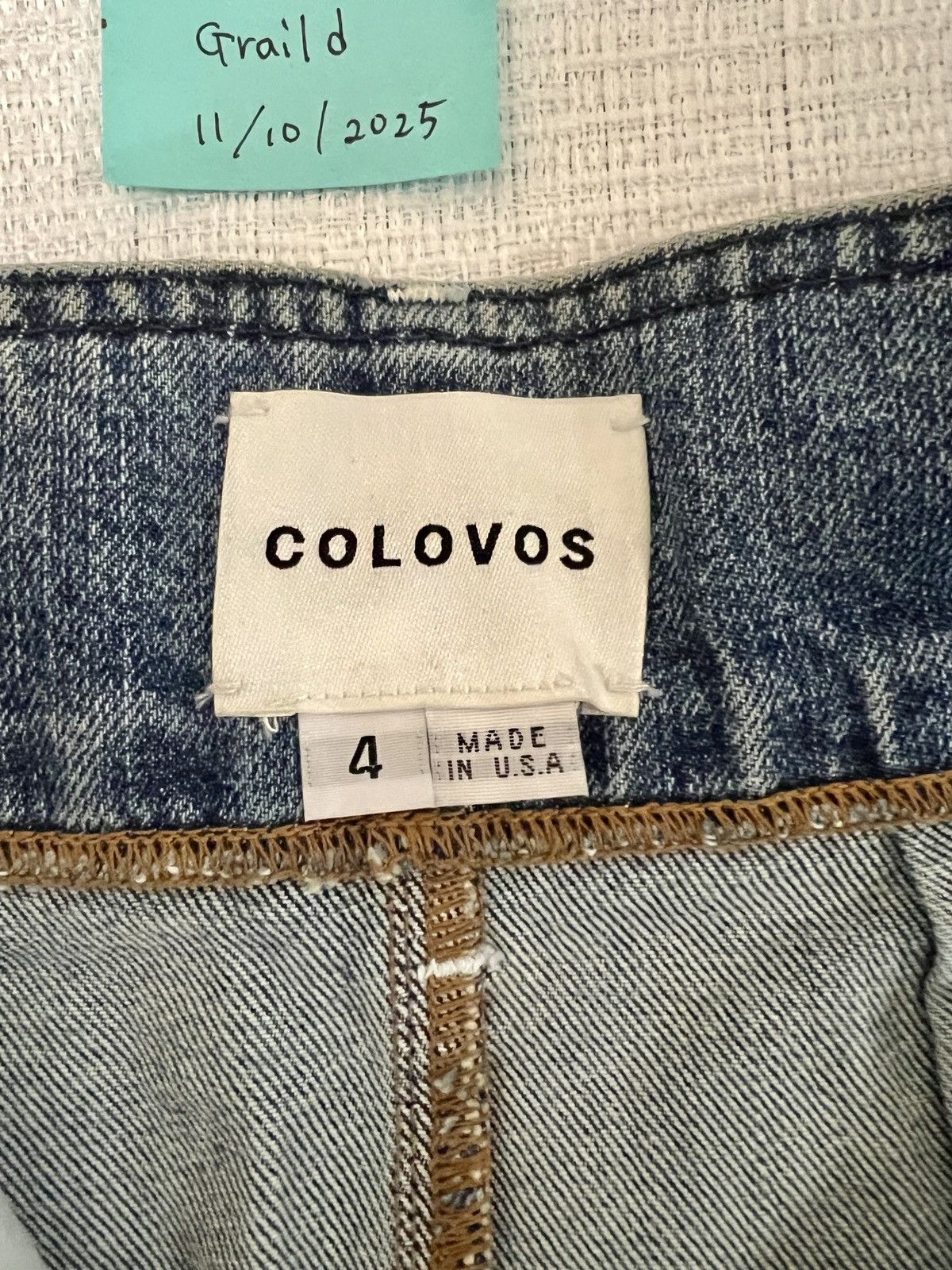 Colovos COLOVOS Buckle Waist Blue Denim Straight Barrel Leg Size 27" / US 4 / IT 40 - 9 Thumbnail