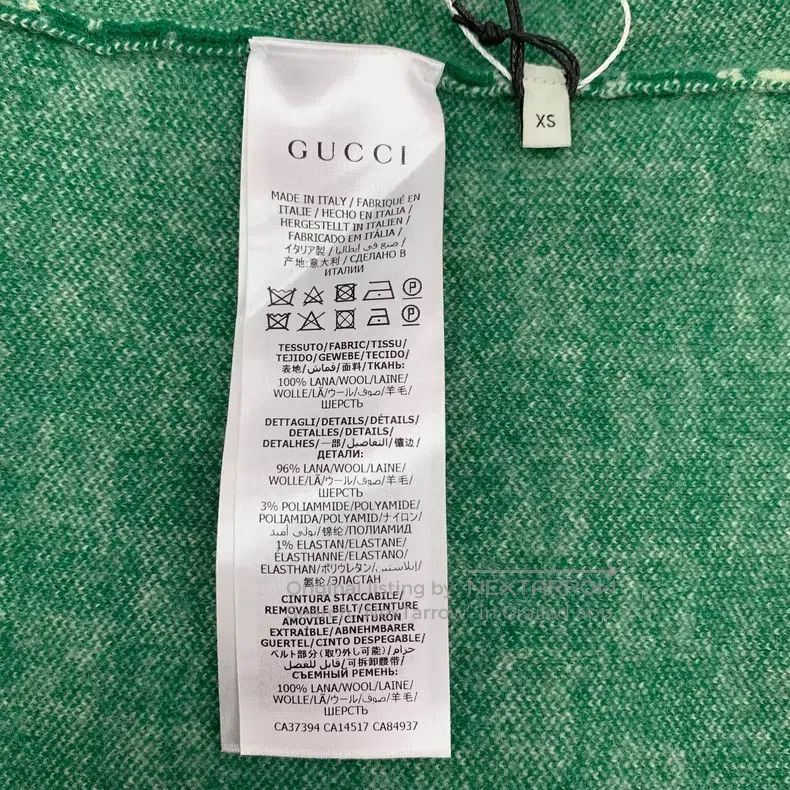 Gucci Gucci Green logo jacquad full-print wool single-breasted l Size XS / US 0-2 / IT 36-38 - 8 Thumbnail
