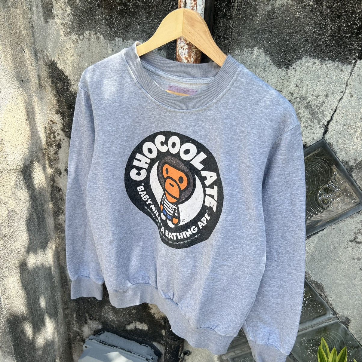Bape “ A BATHING APE” CHOCOOLATE PRINT CREWNECK Size US L / EU 52-54 / 3 - 2 Thumbnail