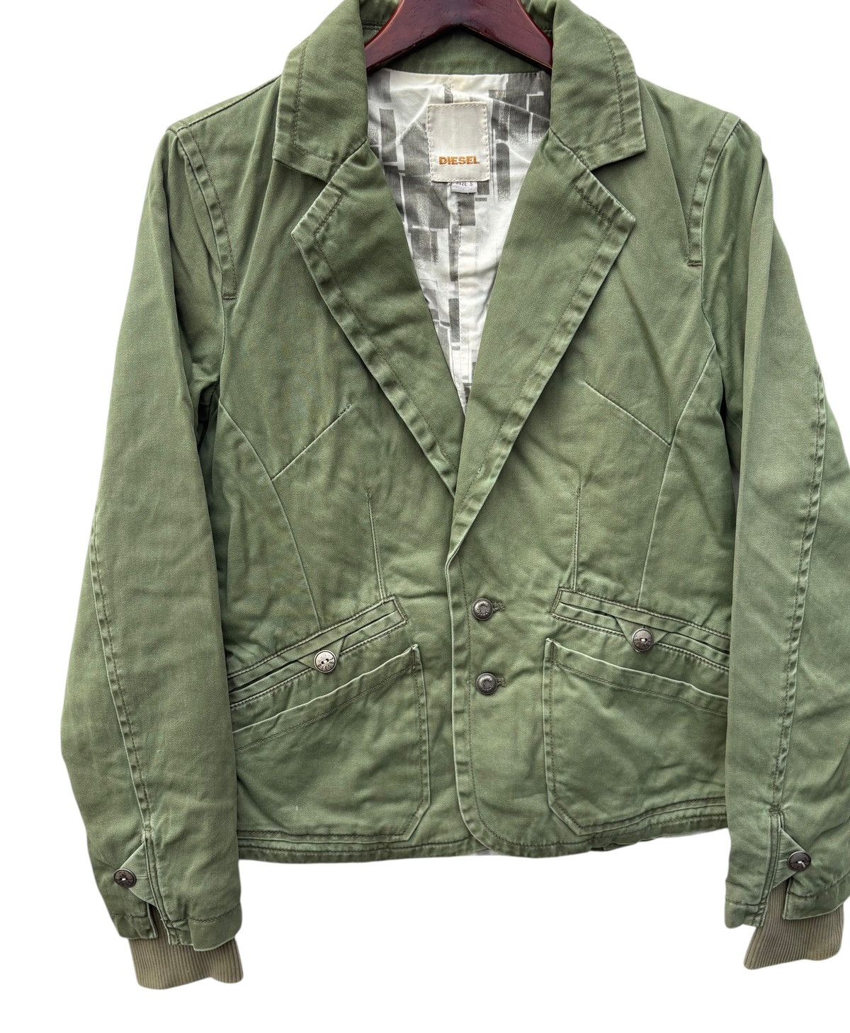 Diesel Diesel De-Arming Women’s Green Jacket Coat Size S / US 4 / IT 40 - 3 Thumbnail