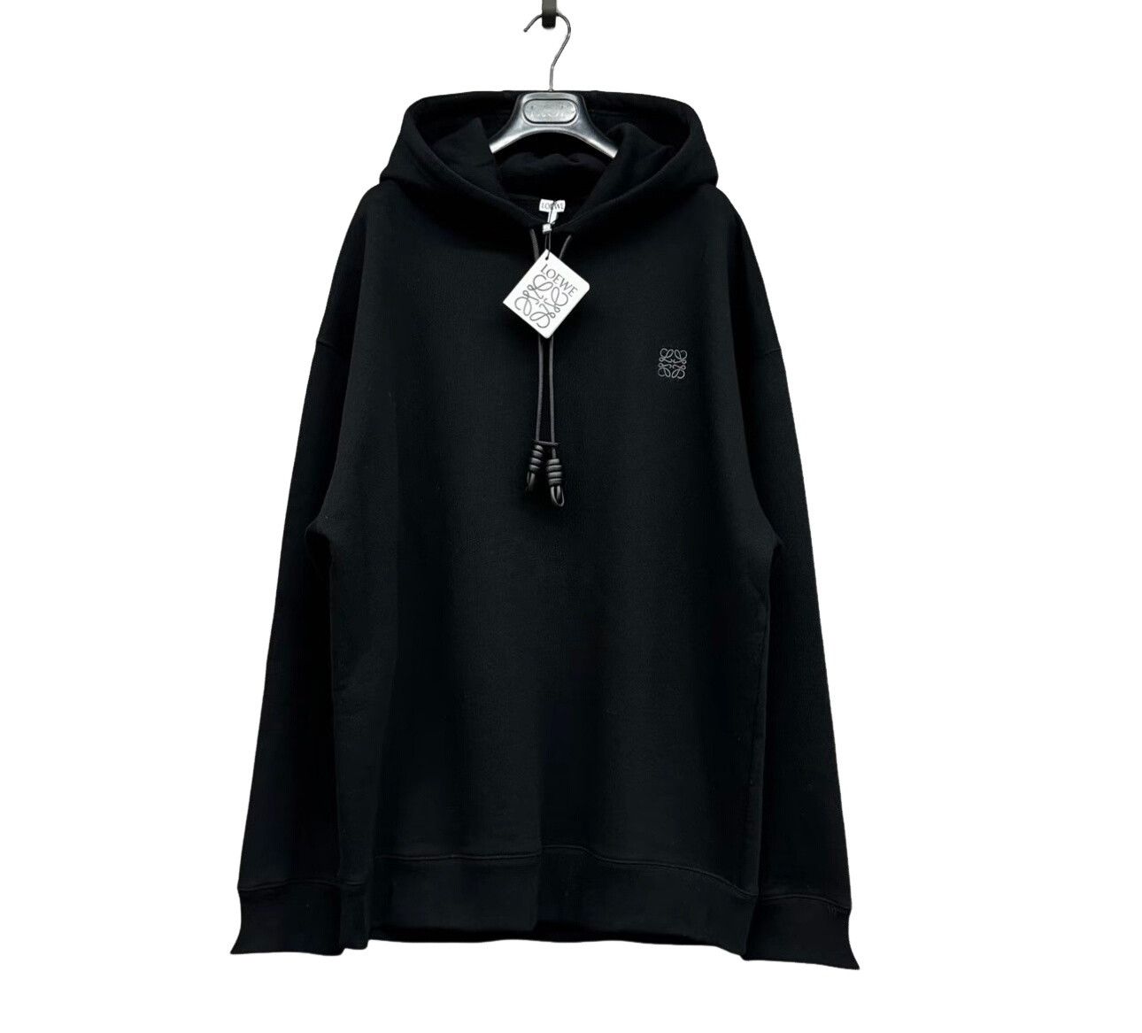 Loewe Loewe Embroidered Logo Leather String Hoodie XL Size US XL / EU 56 / 4 - 1 Thumbnail