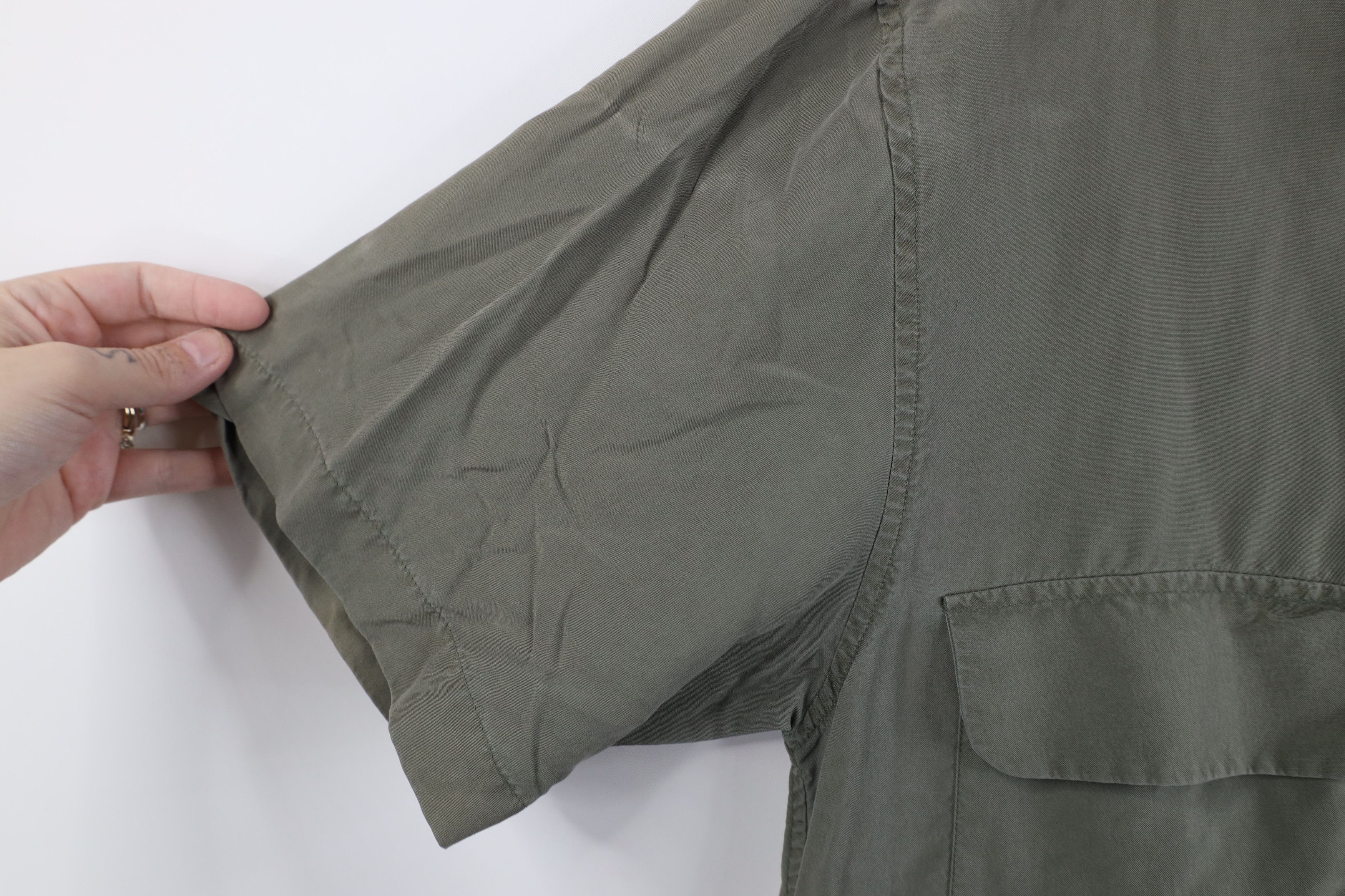 Vintage Vintage 90s Streetwear Collar Board Button Shirt Green Size US S / EU 44-46 / 1 - 8 Thumbnail