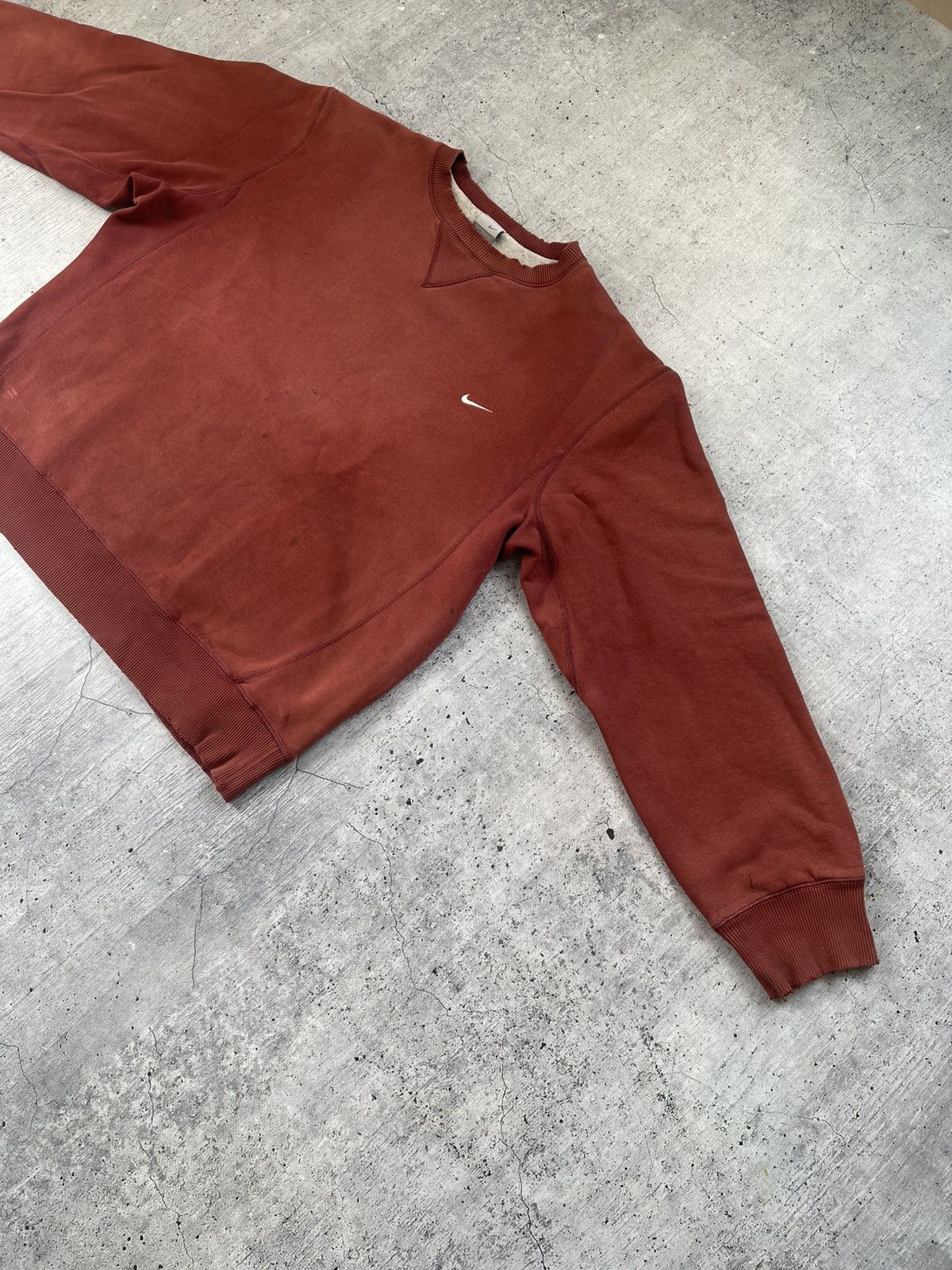 Nike × Vintage 🔥CRAZY Nike Vintage Brown Distressed Sweatshirt🔥 Size US L / EU 52-54 / 3 - 8 Thumbnail