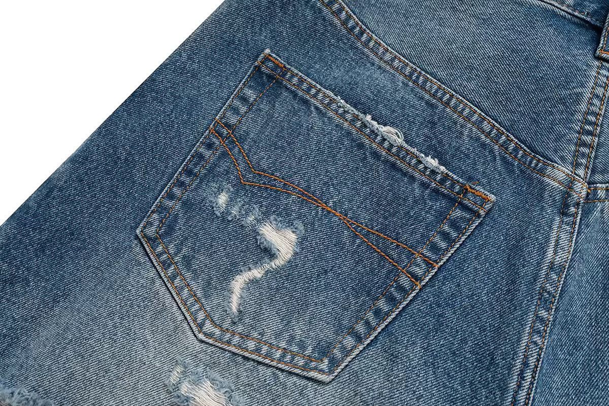 Japanese Brand × Jean Hole Washed Fringe Denim Shorts Size US 34 / EU 50 - 13 Thumbnail