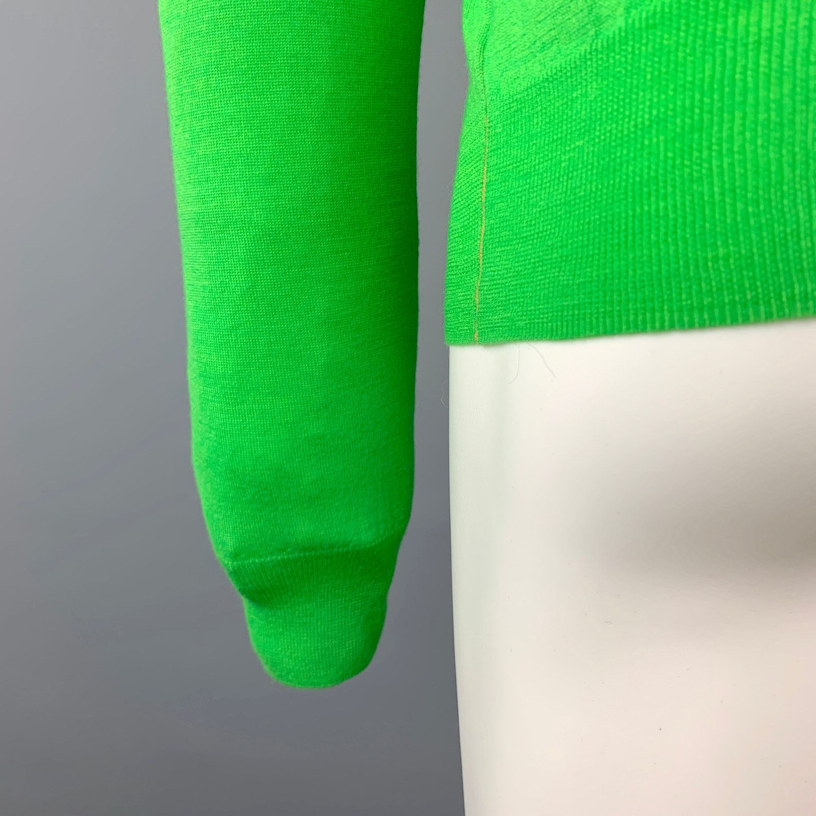 Paul Smith PAUL SMITH S Green Merino Wool Crew-Neck Pullover Sweater Size US S / EU 44-46 / 1 - 4 Thumbnail
