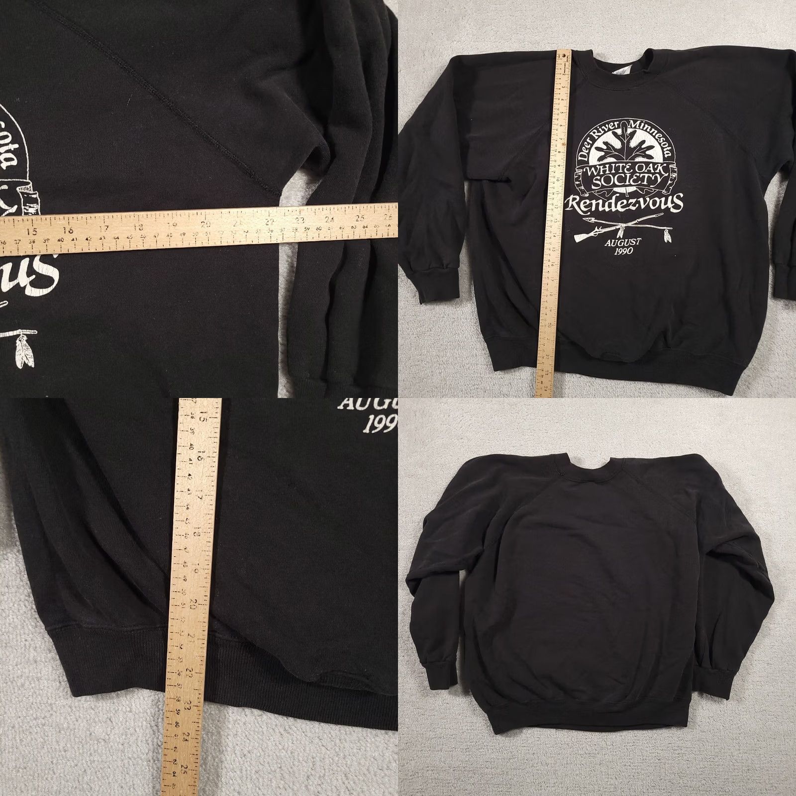 Hanes VINTAGE 90s Deer River Minnesota White Oak Society Rendezvous Sweatshirt Mens XL USA Size US XL / EU 56 / 4 - 9 Thumbnail