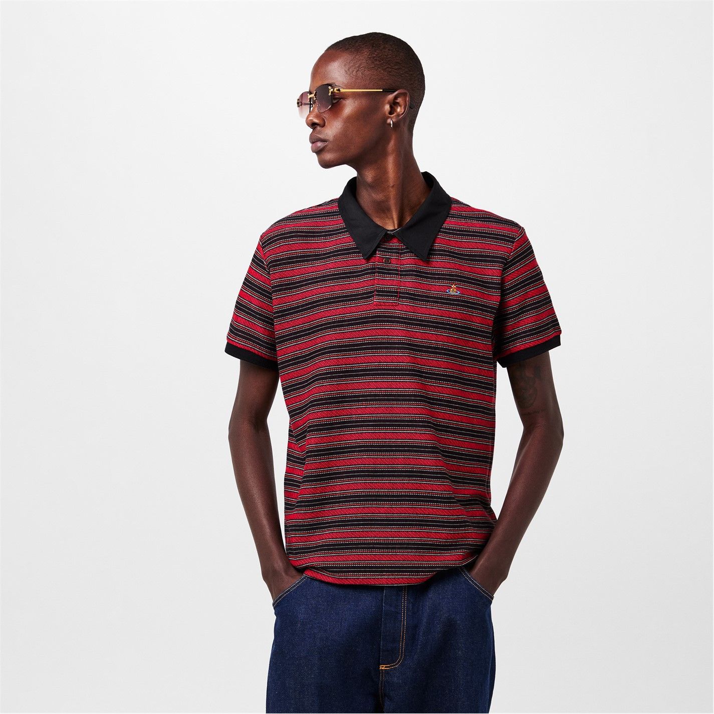 Vivienne Westwood o1g2r1mq0526 Viv Classic Short Sleeve Polo Shirt Multicolor Size US L / EU 52-54 / 3 - 3 Thumbnail