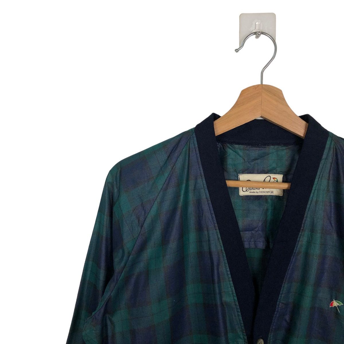 Japanese Brand VINTAGE CARDIGAN BOMBER JACKET ARNOLD PALMER TARTAN DESIGN Size US M / EU 48-50 / 2 - 6 Thumbnail