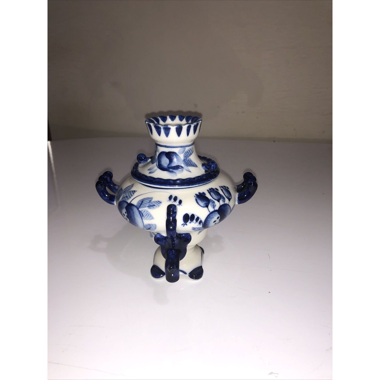 Other GZEL FROM RUSSIA HANDMADE BLUE&WHITE RUSSIAN SAMOVAR Size ONE SIZE - 1 Thumbnail