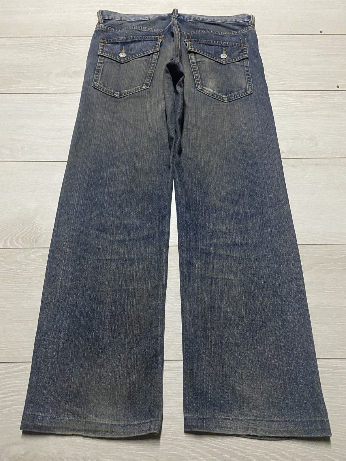 Japanese Brand Japanese Villand Mud Wash Distressed Loose Jeans Size US 31 - 2 Thumbnail