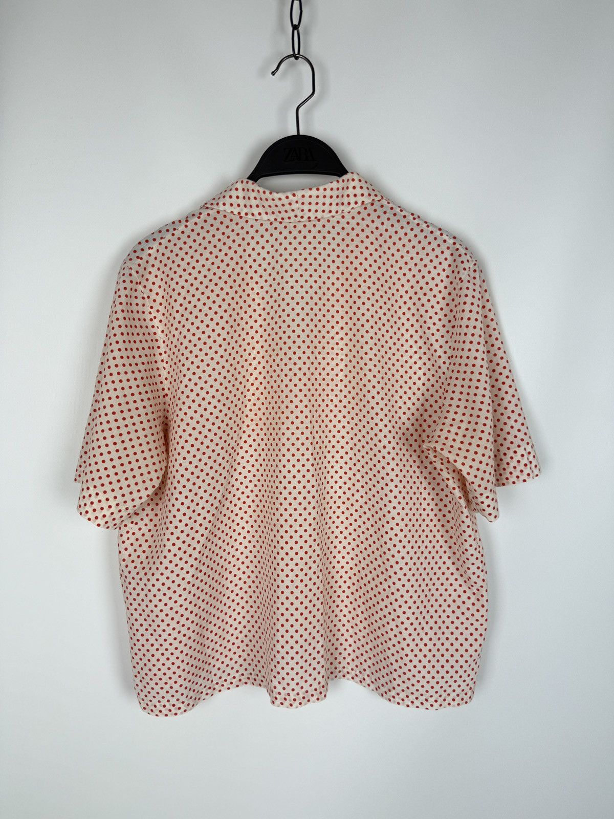 Vintage 60s 70s Vintage Red Polka Dot Pin Up Pullover Shirt Blouse Size XL / US 12-14 / IT 48-50 - 8 Thumbnail