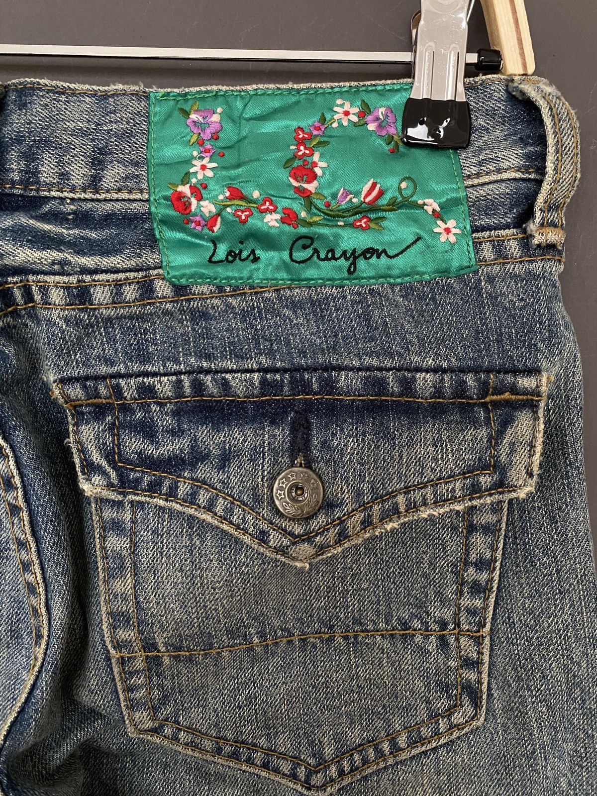 Japanese Brand × Vintage Vintage Japanese Brand Lois Crayon Flared Jeans 1990s Size US 27 - 11 Thumbnail