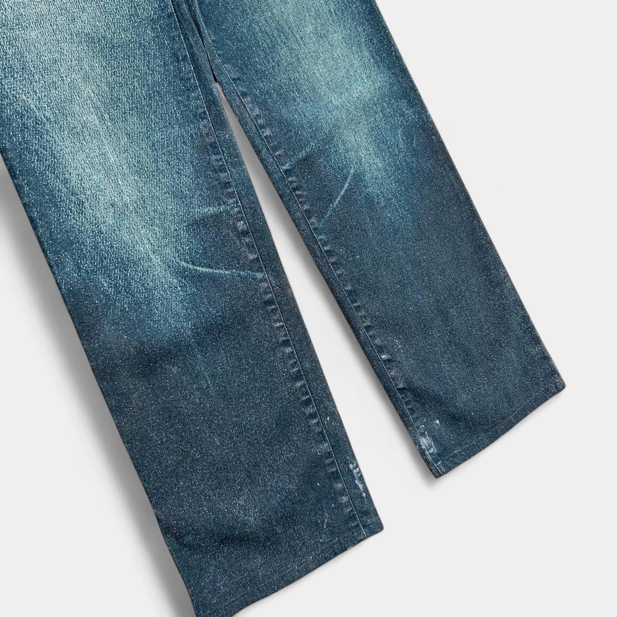 Just Cavalli Just Cavalli 2000s Denim Effect Teal Pants Size 28" / US 6 / IT 42 - 3 Thumbnail