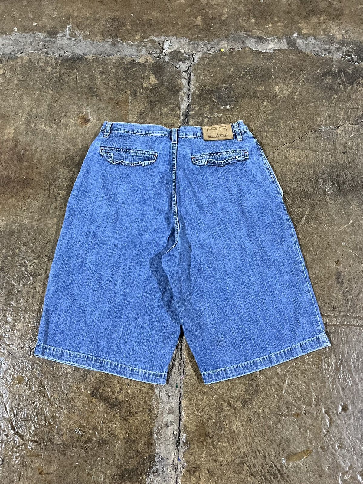 JNCO × Tommy Hilfiger × Vintage Crazy Y2K Tommy Hilfiger Cargo Jorts Skater Baggy Shorts Size US 34 / EU 50 - 2 Thumbnail