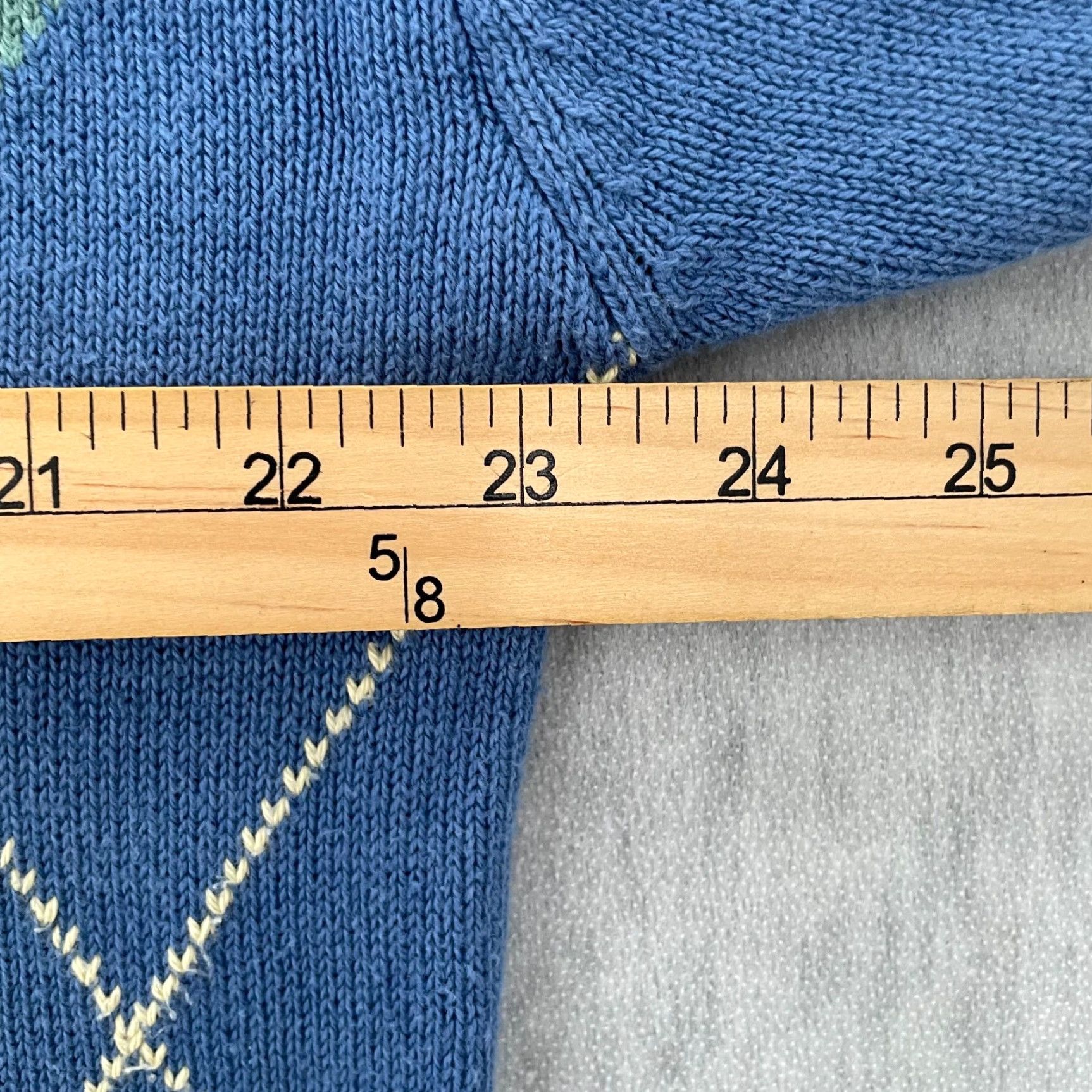 Vintage TUTTLE GOLF Sweater Adult Large Blue Argyle V-Neck Pullover Men L Cotton Knit Pullover Classic Mens Size US L / EU 52-54 / 3 - 7 Thumbnail