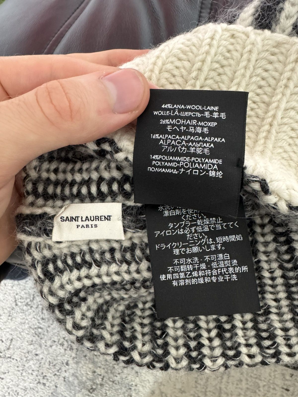 Saint Laurent Paris Saint Laurent Wool Beanie Alpaca Mohair Designer Luxury Size ONE SIZE - 4 Thumbnail