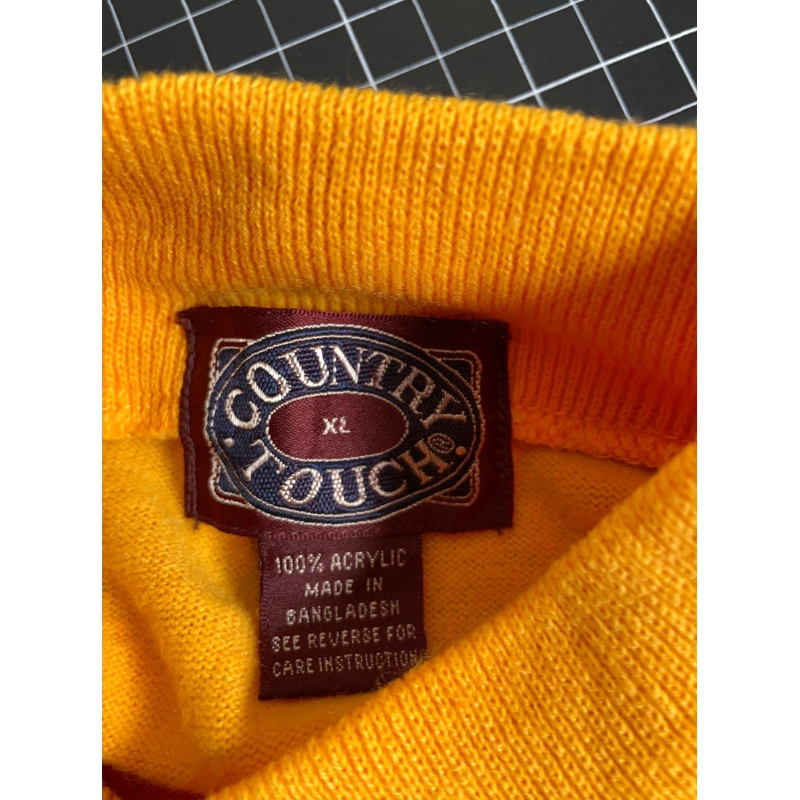 Vintage VINTAGE Country Touch Henley Sweater Adult XL Yellow Lightweight Acrylic 90s Mens Size US XL / EU 56 / 4 - 3 Thumbnail