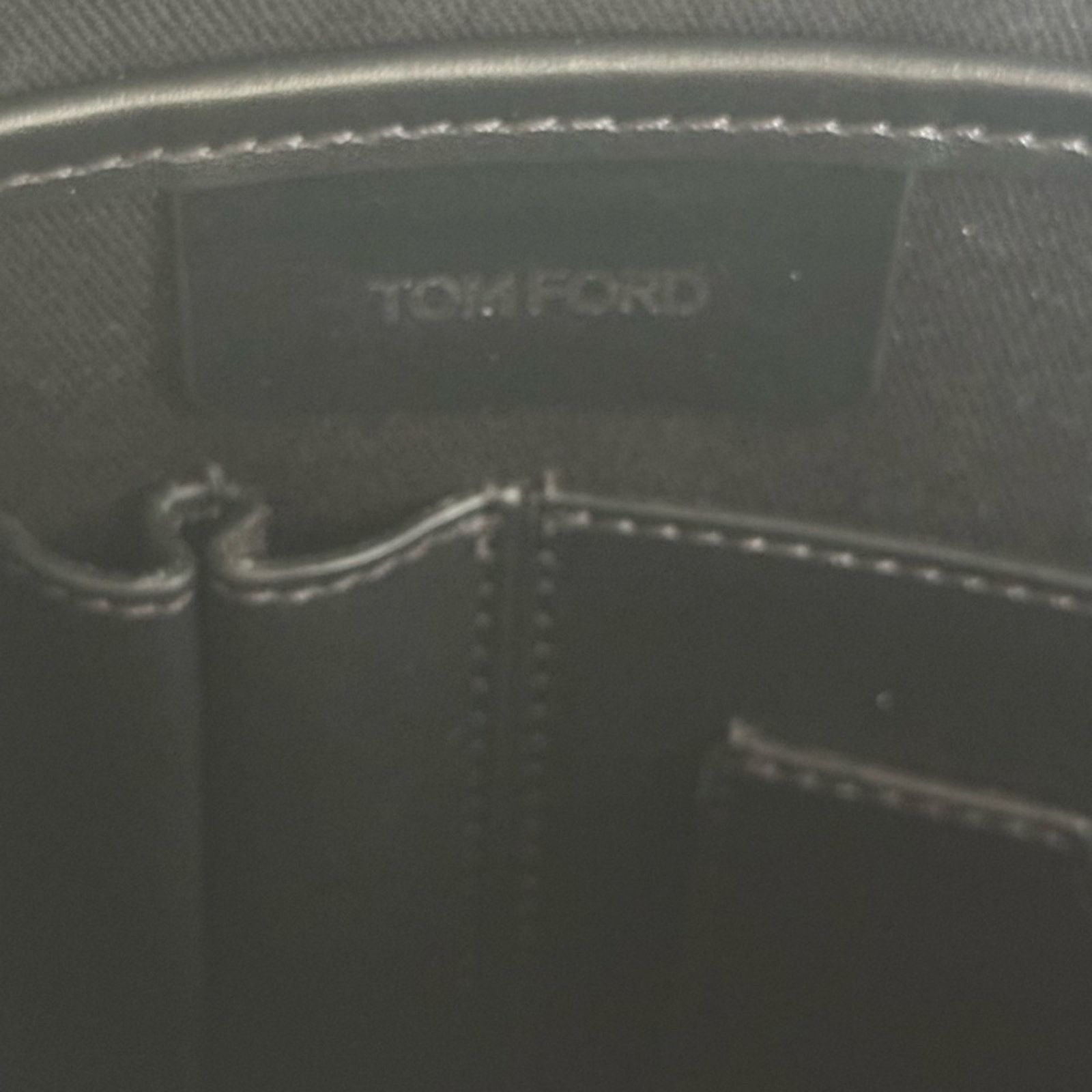 Tom Ford Buckley Leather Big Zip Clutch Black Pebbled Leather Size ONE SIZE - 11 Thumbnail