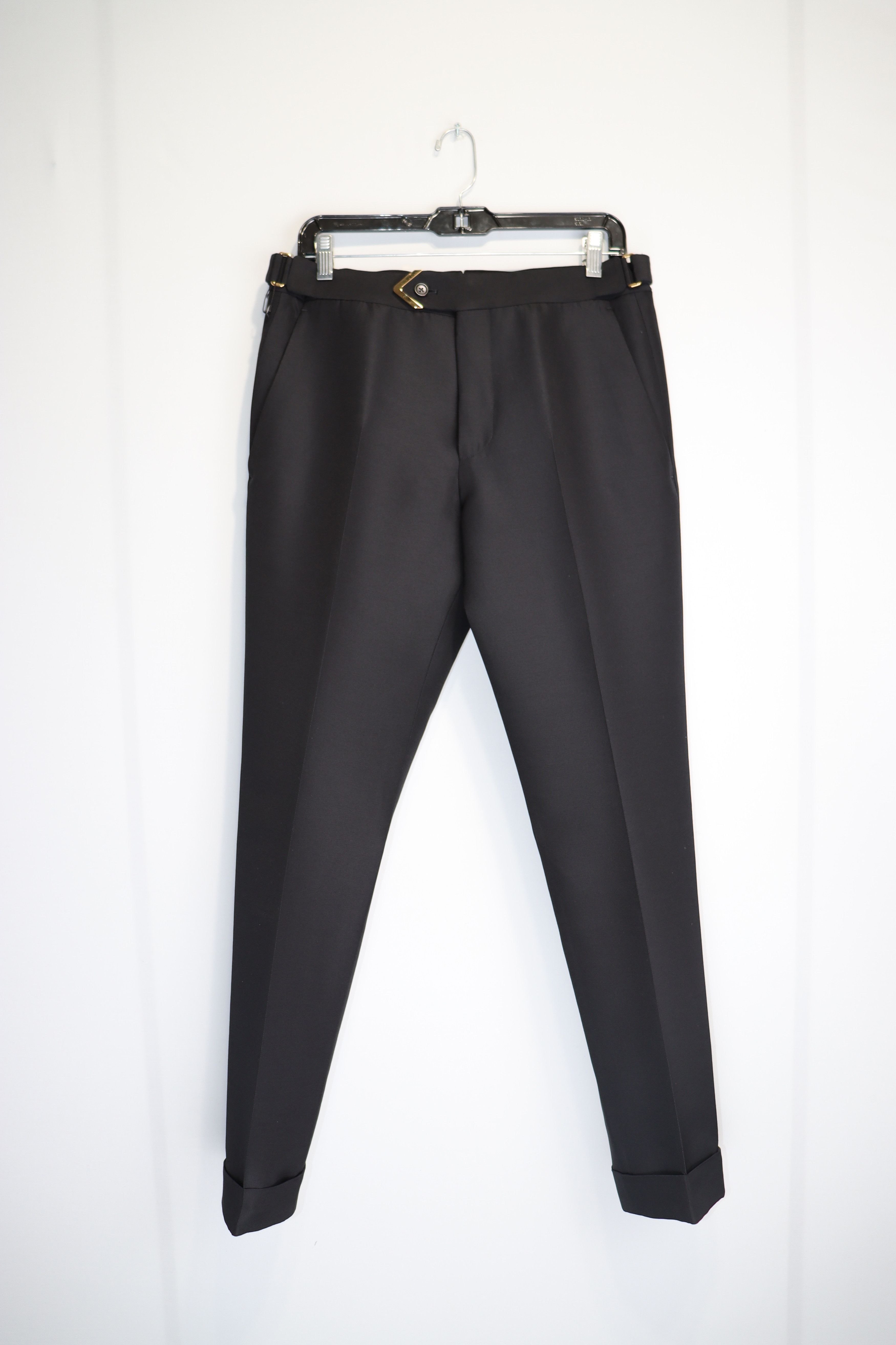 Tom Ford o1rshd1 Belted Formal Slacks / Trousers in Black Size US 30 / EU 46 - 3 Thumbnail