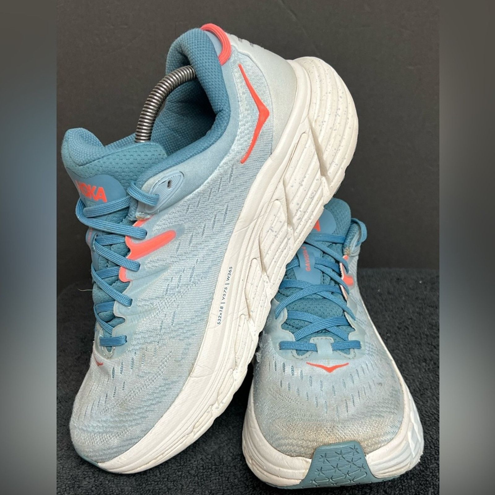 Hoka Hoka One One Gaviota 4 Women's Size 10 B Blue Running Shoes Size US 10 / IT 40 - 4 Thumbnail