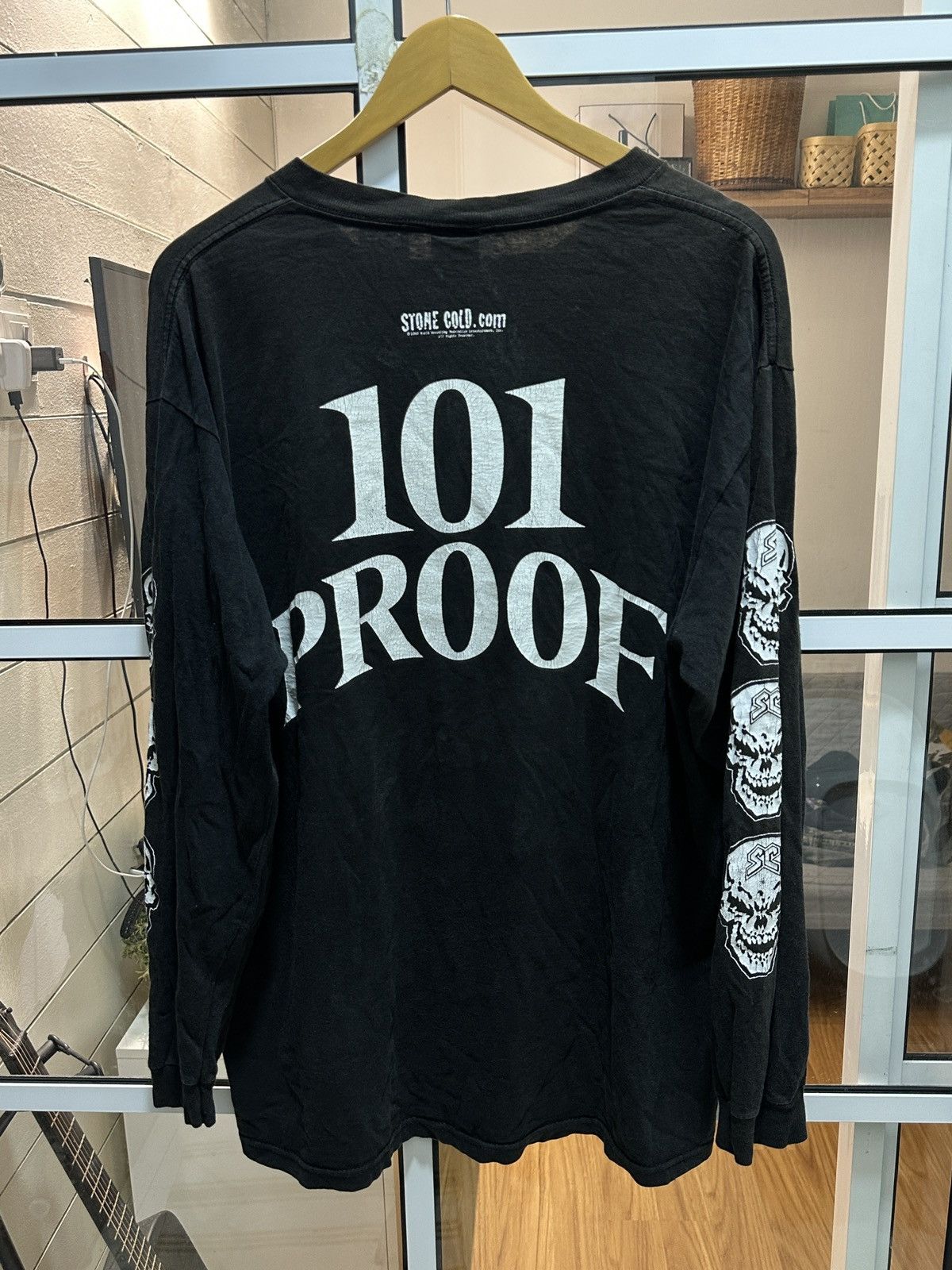 WWF Vintage Stone Cold Texas Venom L/S Shirt (Y2K 2001) Size US L / EU 52-54 / 3 - 10 Thumbnail
