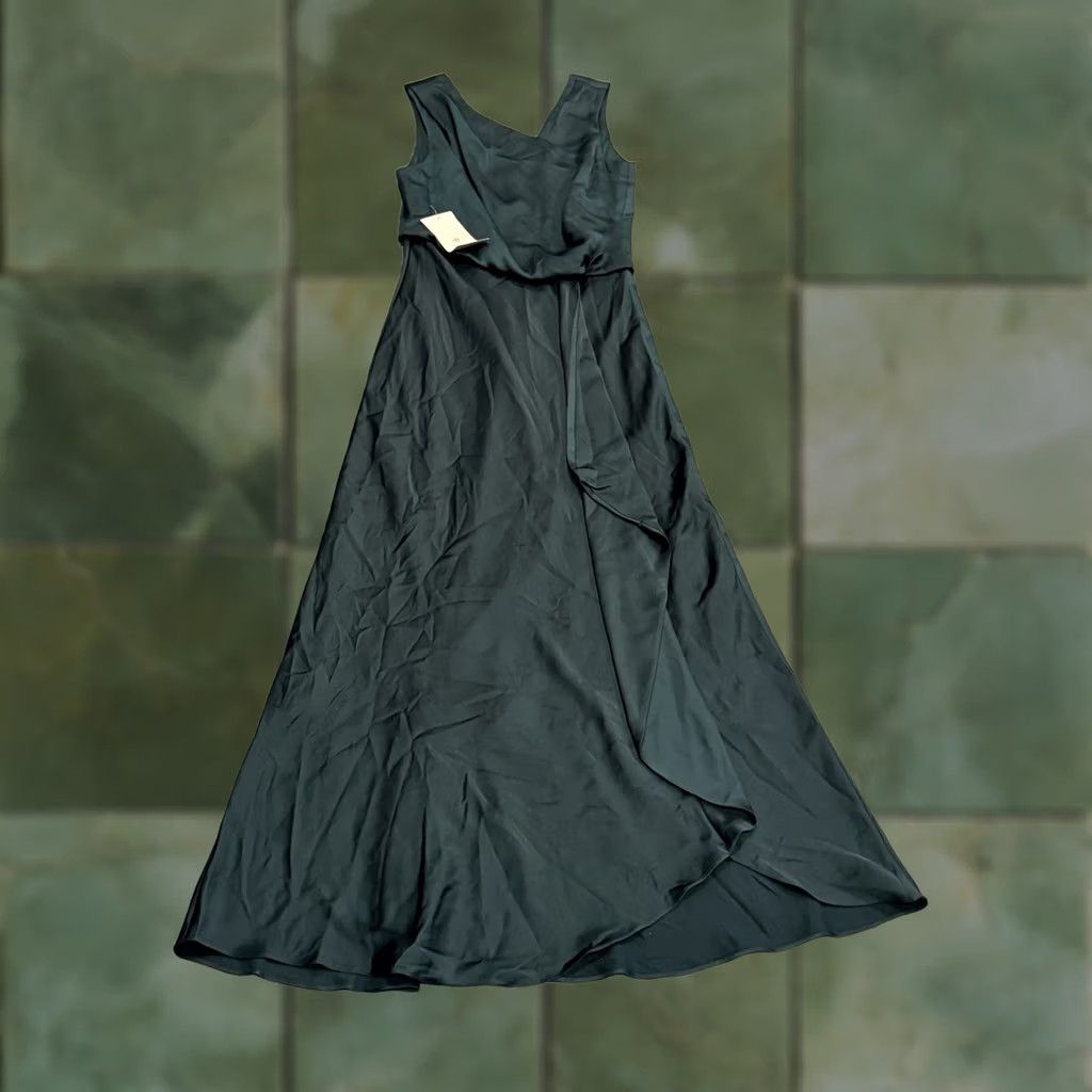 Vintage VINTAGE NWT BHLDN Espen Satin Gown Sz 8 Maxi Green Dress Bridesmaid Romance Drapey Size M / US 6-8 / IT 42-44 - 1 Thumbnail