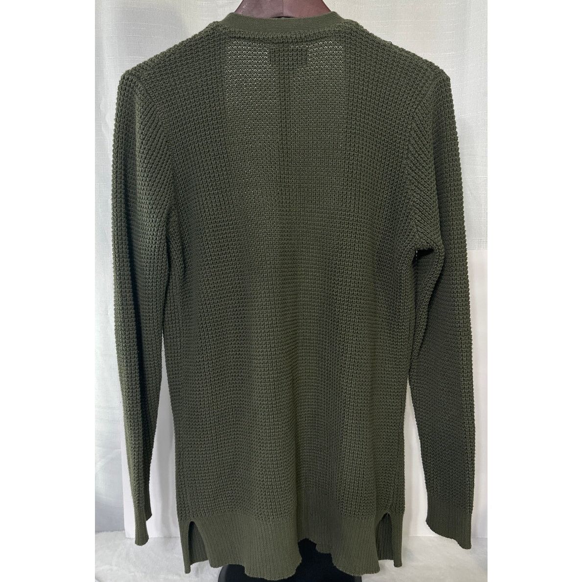 Carbon Carbon Men's Olive Green Open Front Cardigan Size Small Size US S / EU 44-46 / 1 - 2 Thumbnail
