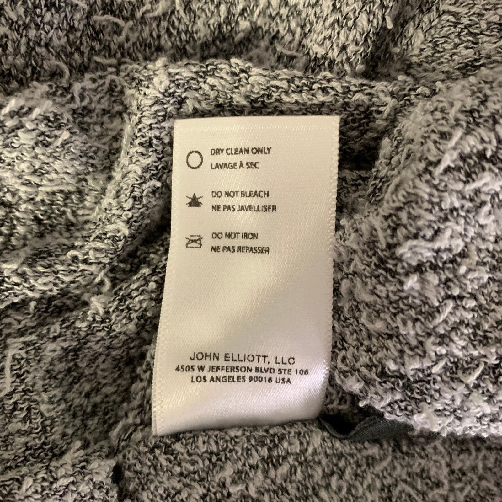 John Elliott Size L Grey Black Textured Cotton Nylon Pullover Size US L / EU 52-54 / 3 - 6 Thumbnail