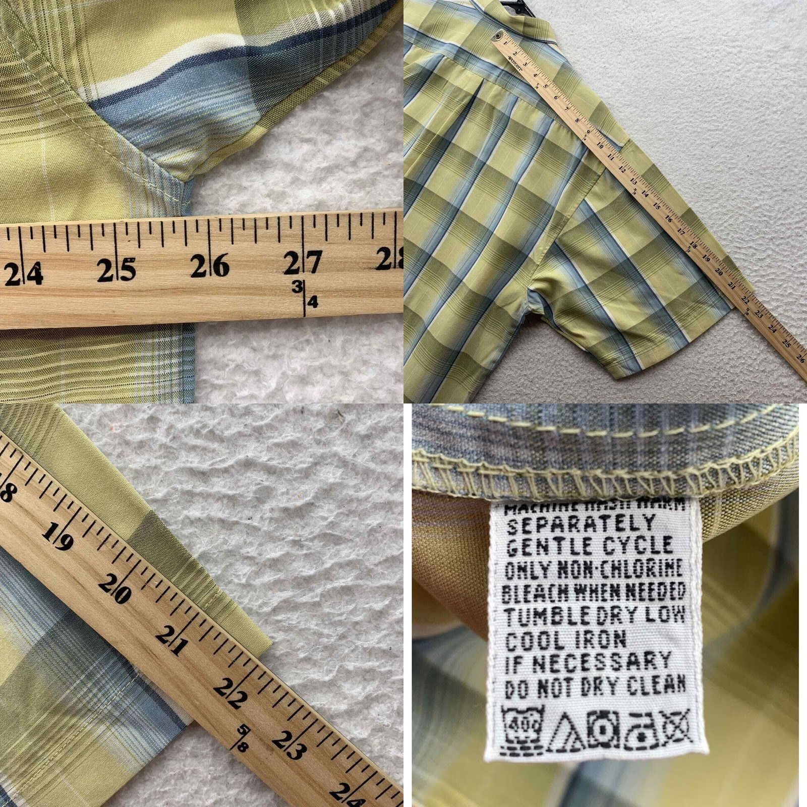 Tommy Bahama Tommy Bahama Button Up Shirt Mens L Large Yellow Blue Plaid Casual Beach Hawaiian Preppy Dad Comfort Shirt Size US L / EU 52-54 / 3 - 8 Thumbnail