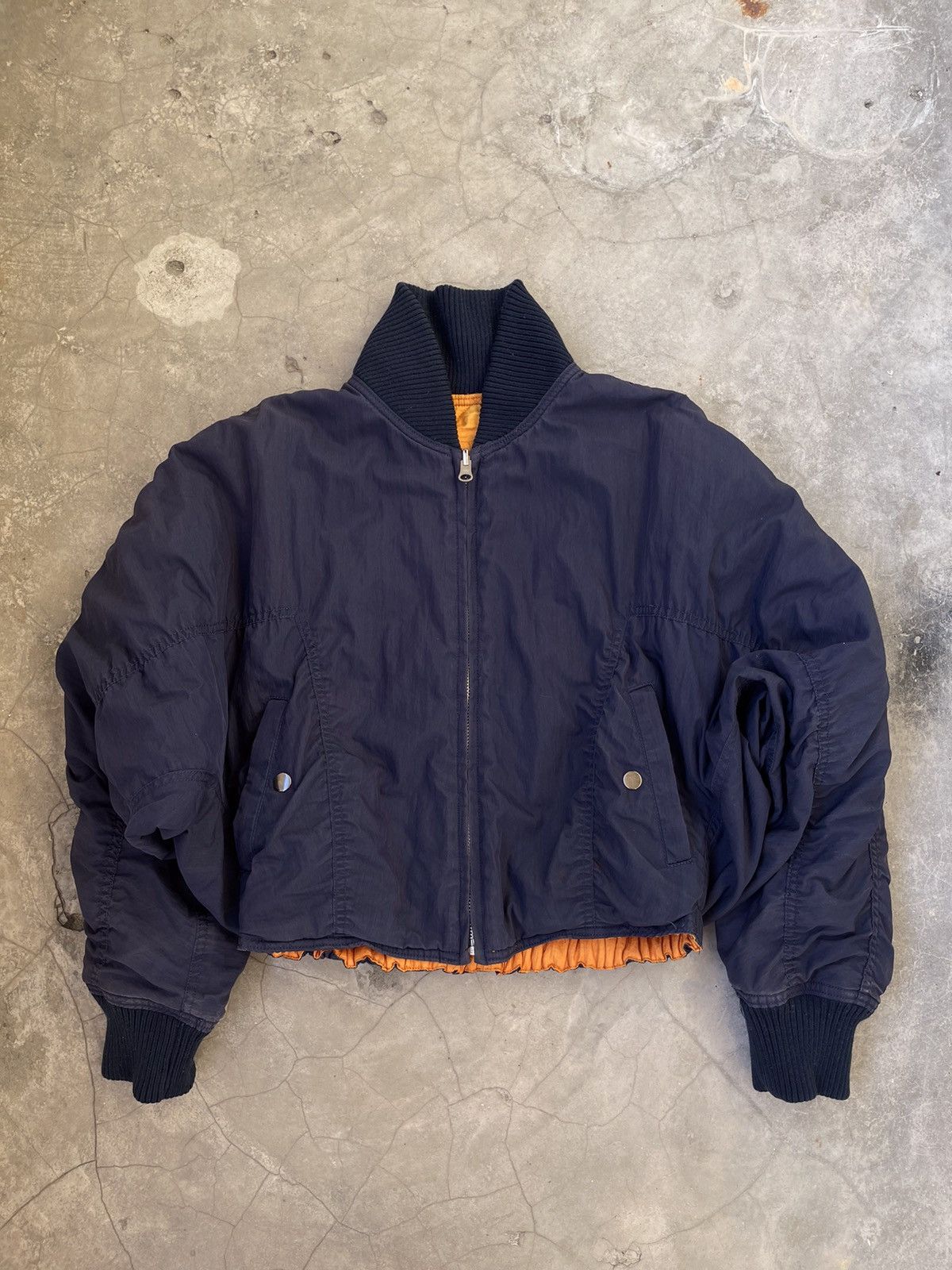 Issey Miyake × Tsumori Chisato 90s ISSEY MIYAKE CROPED REVERSIBLE BOMBER JACKET Size US L / EU 52-54 / 3 - 2 Thumbnail