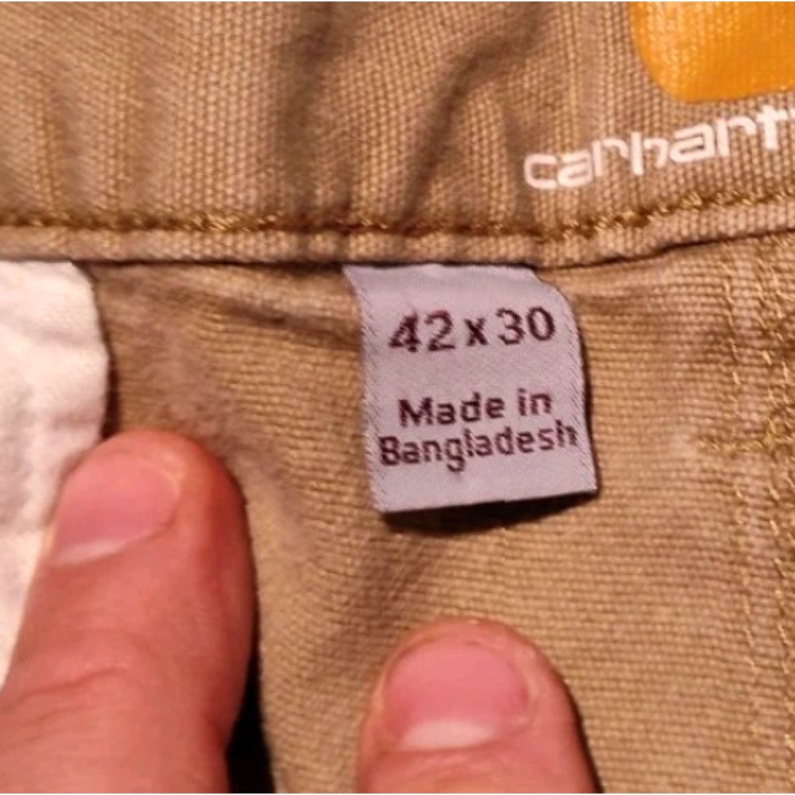 Carhartt VINTAGE Carhartt Men's Cargo Pants 42x29 Tan Canvas Relaxed Fit Workwear Casual Outdoor Size US 42 / EU 58 - 6 Thumbnail