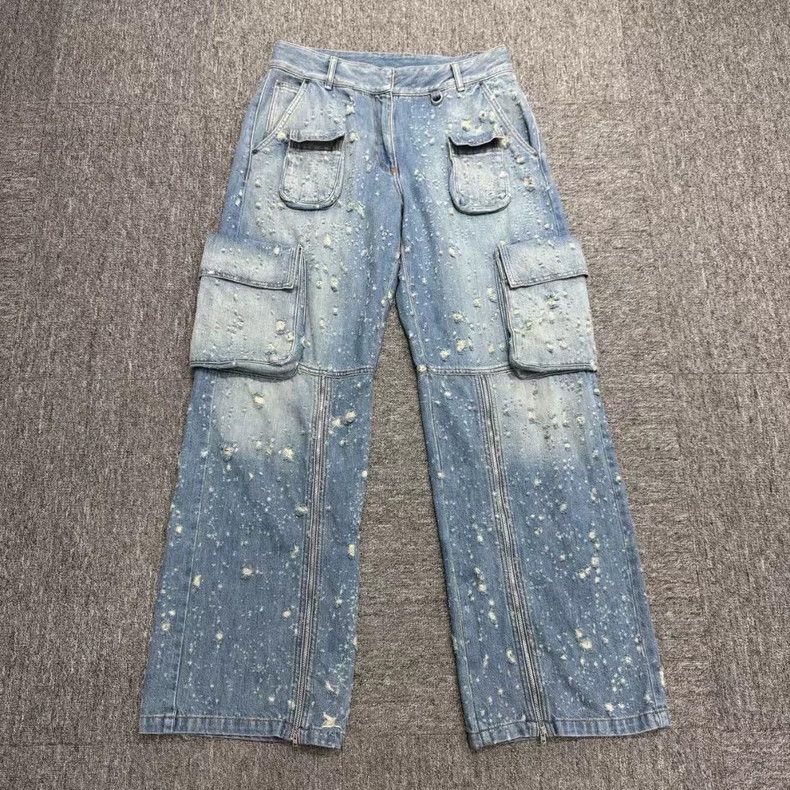 Distressed Denim Cargo Pants by Acne Studios-dmc