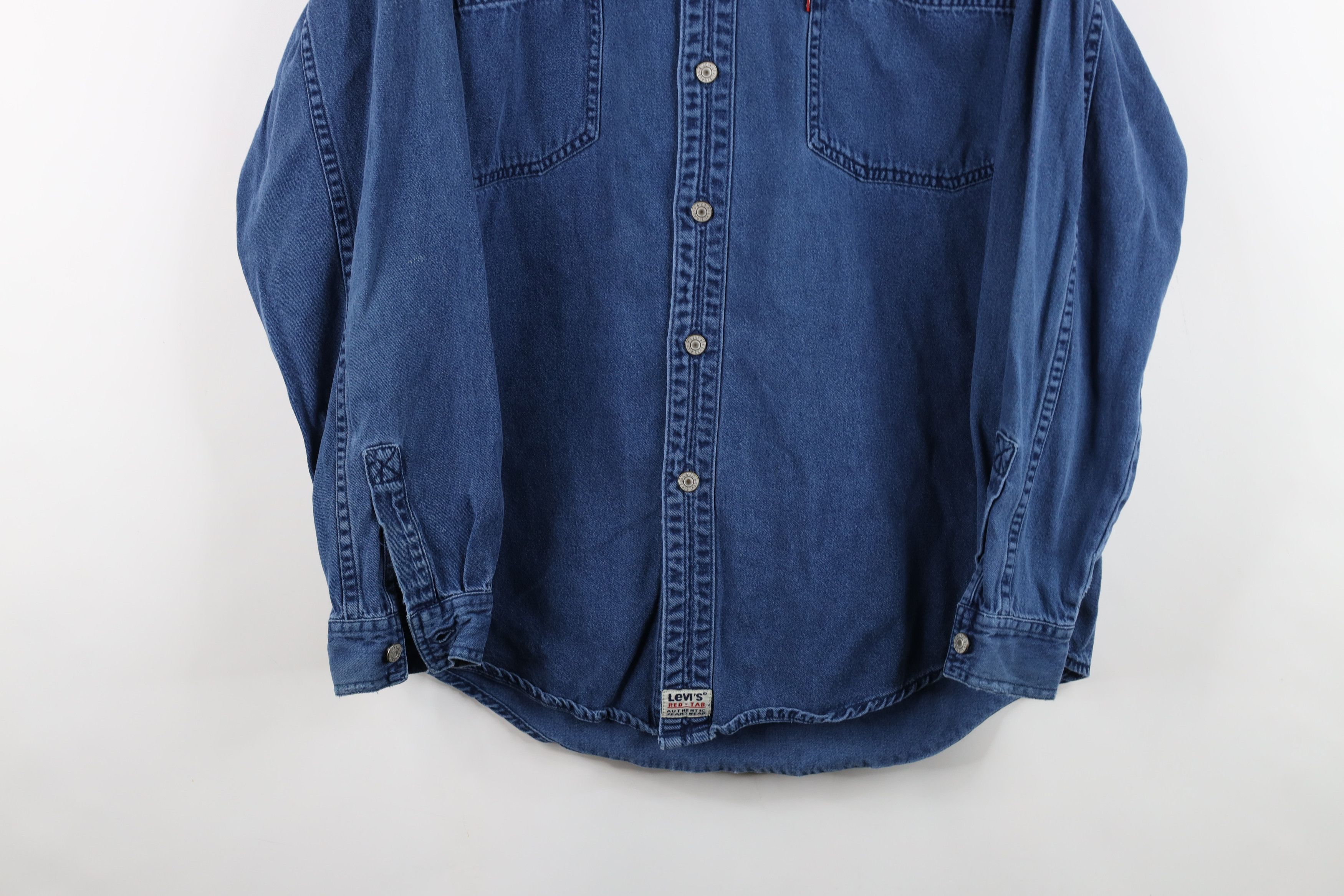 Levi's Vintage 90s Levis Denim Jean Collared Button Shirt Blue Size US M / EU 48-50 / 2 - 3 Thumbnail