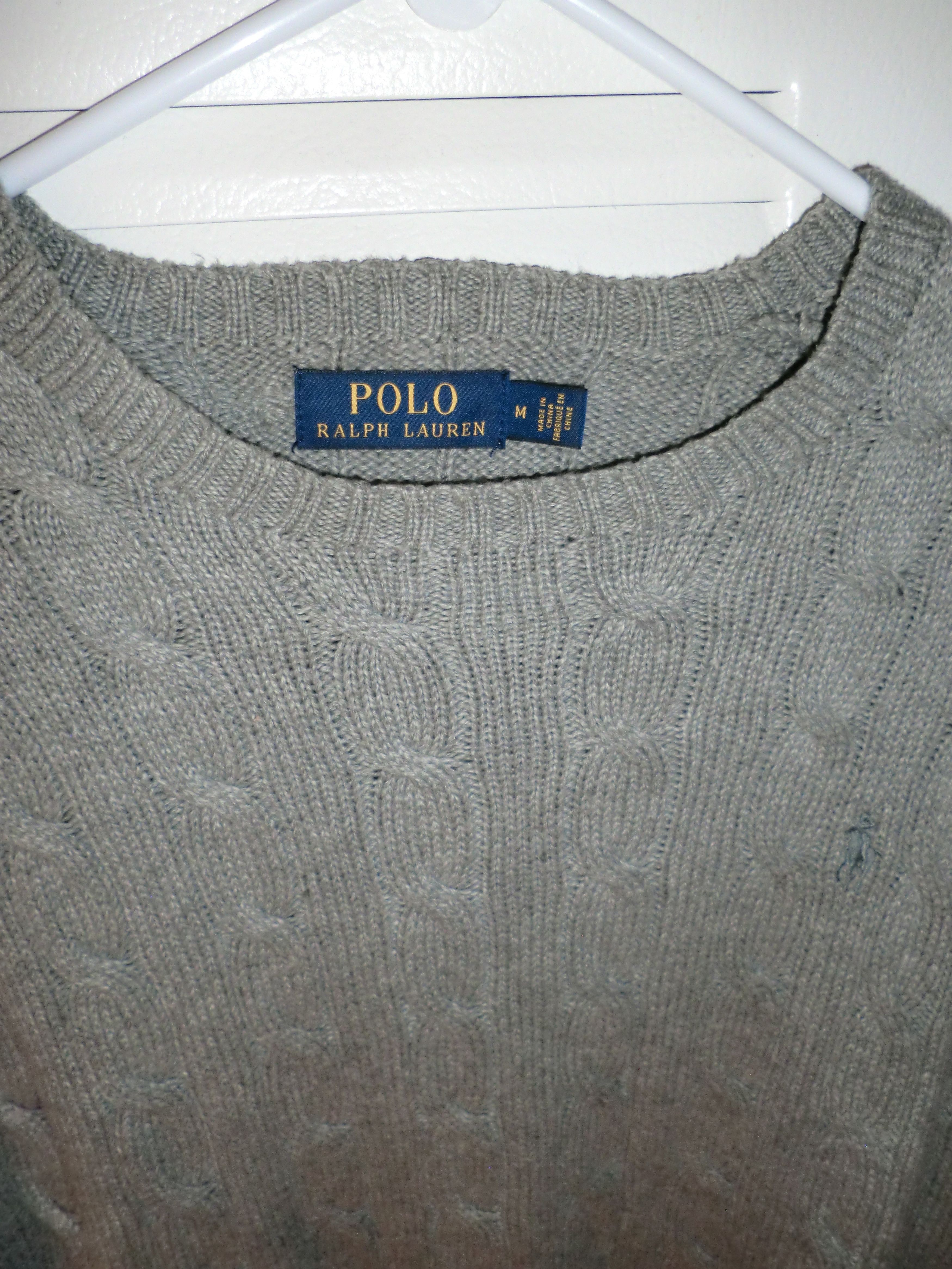 Polo Ralph Lauren Polo Ralph Lauren Grey Cable knit Sweater Size M Size US M / EU 48-50 / 2 - 2 Thumbnail
