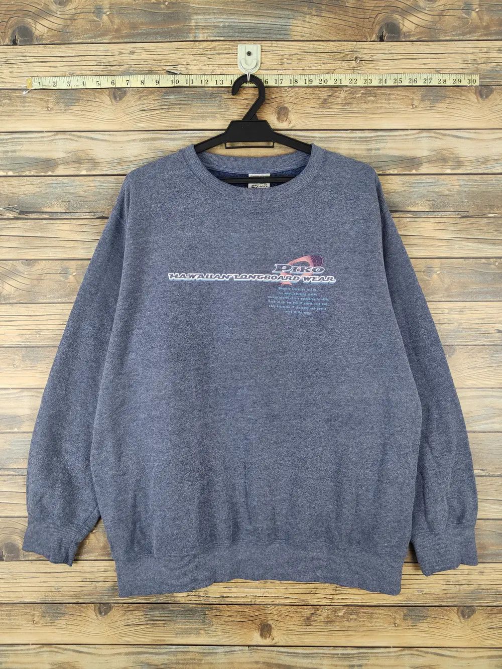 Japanese Brand × Vintage Piko surf vintage Blue Faded Sweatshirts #W1125 Size US XL / EU 56 / 4 - 9 Thumbnail