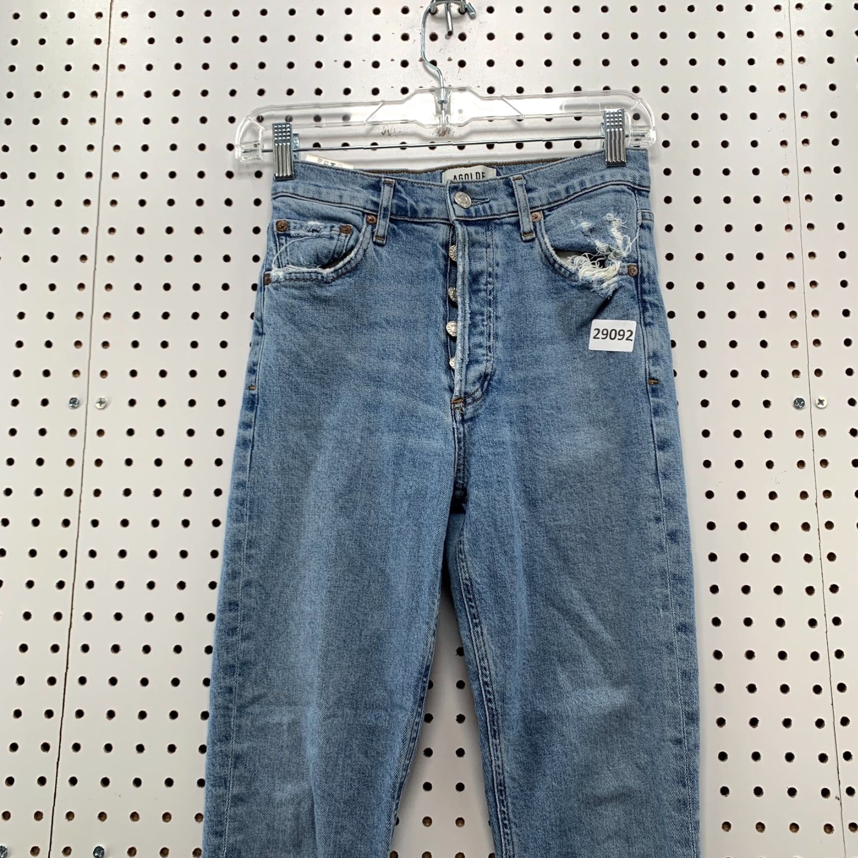 Agolde VINTAGE Agolde Los Angeles Denim Sknny Jeans Womens Size 24 Fits 24x26 Distressed Size 42" / US 20 - 5 Thumbnail