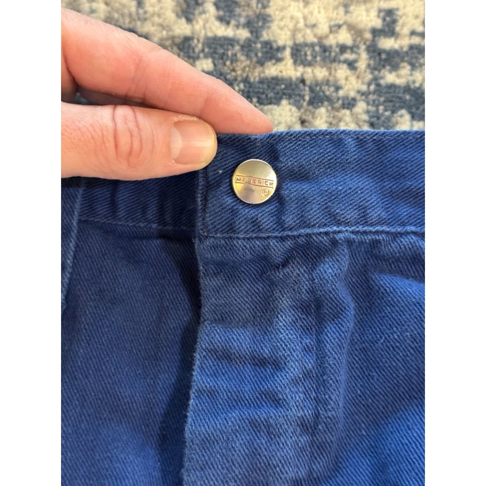 Vintage VINTAGE Maverick Jeans 60s Wide-Leg Blue 35W 28.5L USA Mens Regular Size US 35 - 3 Thumbnail