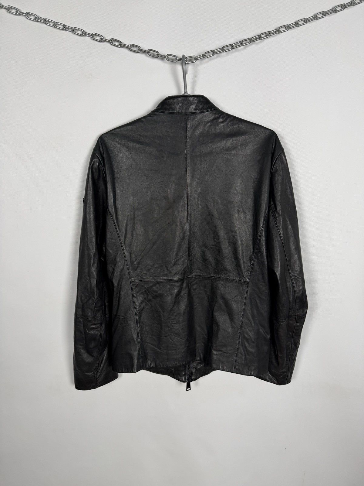 Emporio Armani Emporio Armani Leather Jacket Full Zip Biker Style Size 50 Size US S / EU 44-46 / 1 - 11 Thumbnail