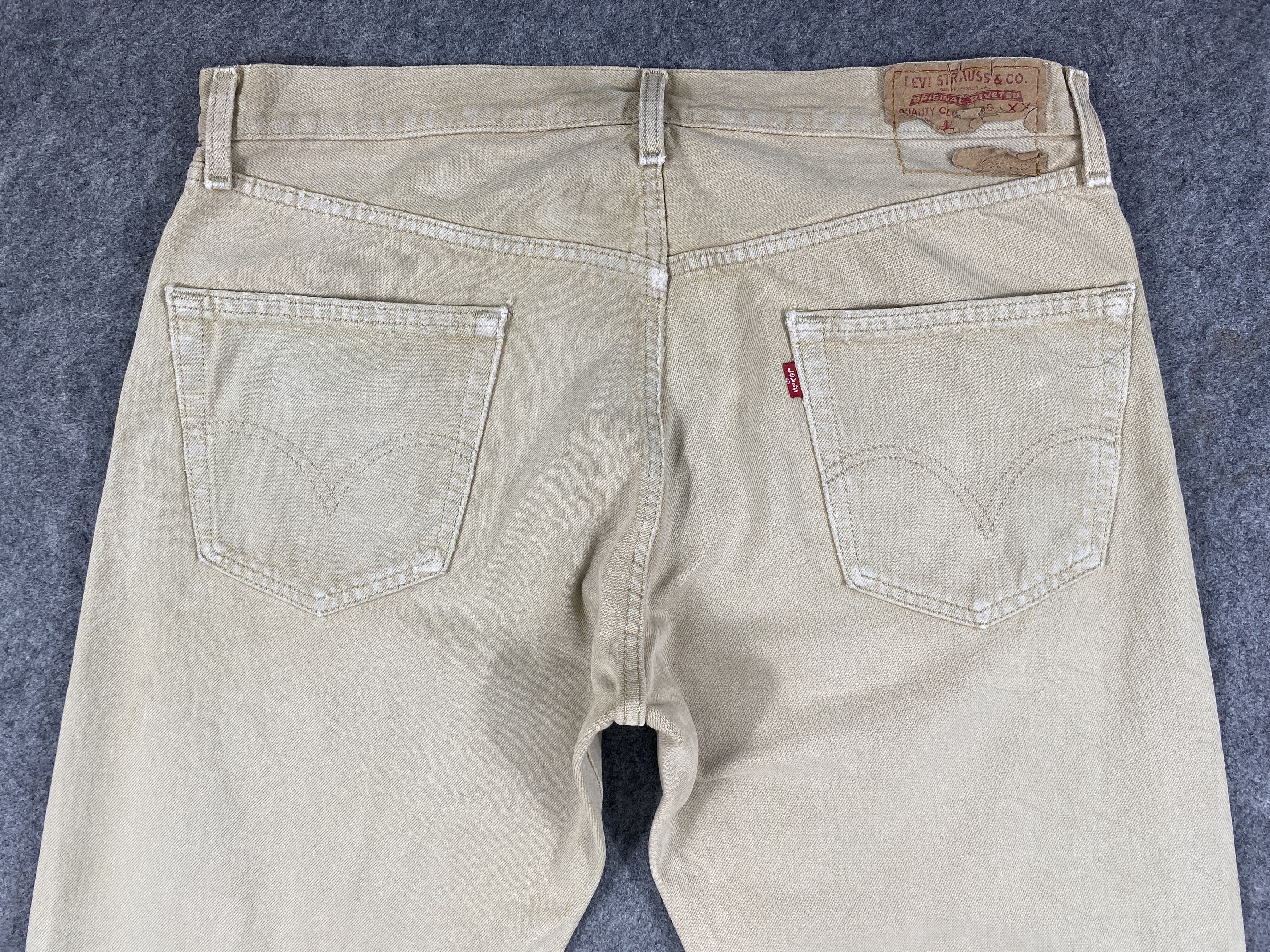 Levi's Khaki Vintage Levi's 501 Jeans 36x31 Denim -JN2247 Size US 35 - 5 Thumbnail