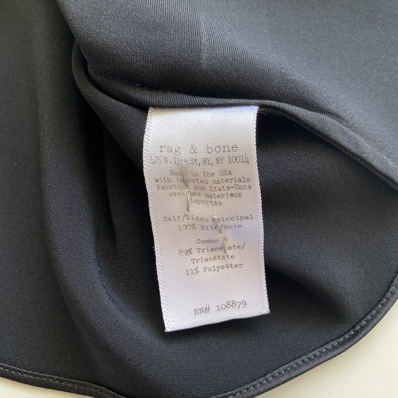 Rag & Bone Rag & Bone Womens Top Black Satin Sleeveless Blouse Two Tone Size XS / US 0-2 / IT 36-38 - 11 Thumbnail