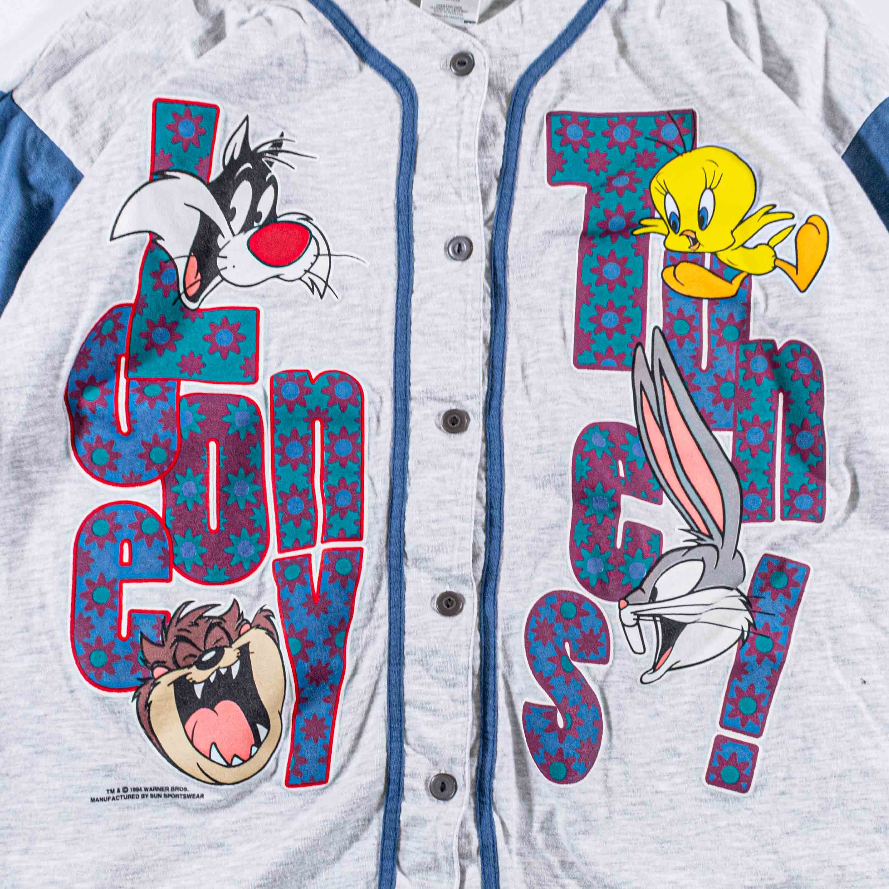 Warner Bros Vtg Looney Tunes Baseball Jersey Taz Bugs Tweety Sylvester Size US XL / EU 56 / 4 - 4 Thumbnail