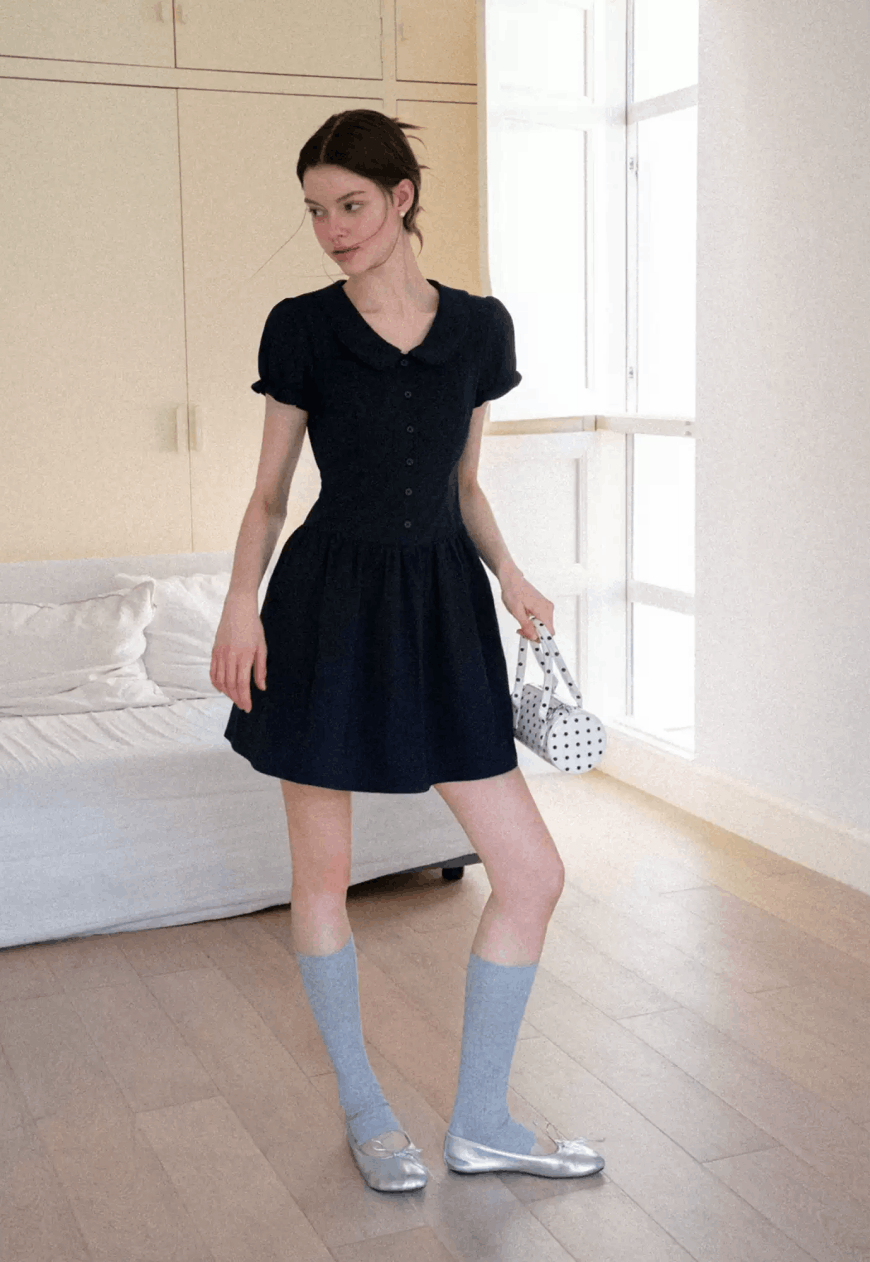 Other Women’s French Puff Sleeve Fit-and-Flare Dress Size S / US 4 / IT 40 - 2 Thumbnail